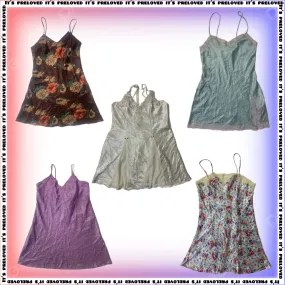 Dreamy Romance: Vintage Style Silk Slip Dresses (SS-381)