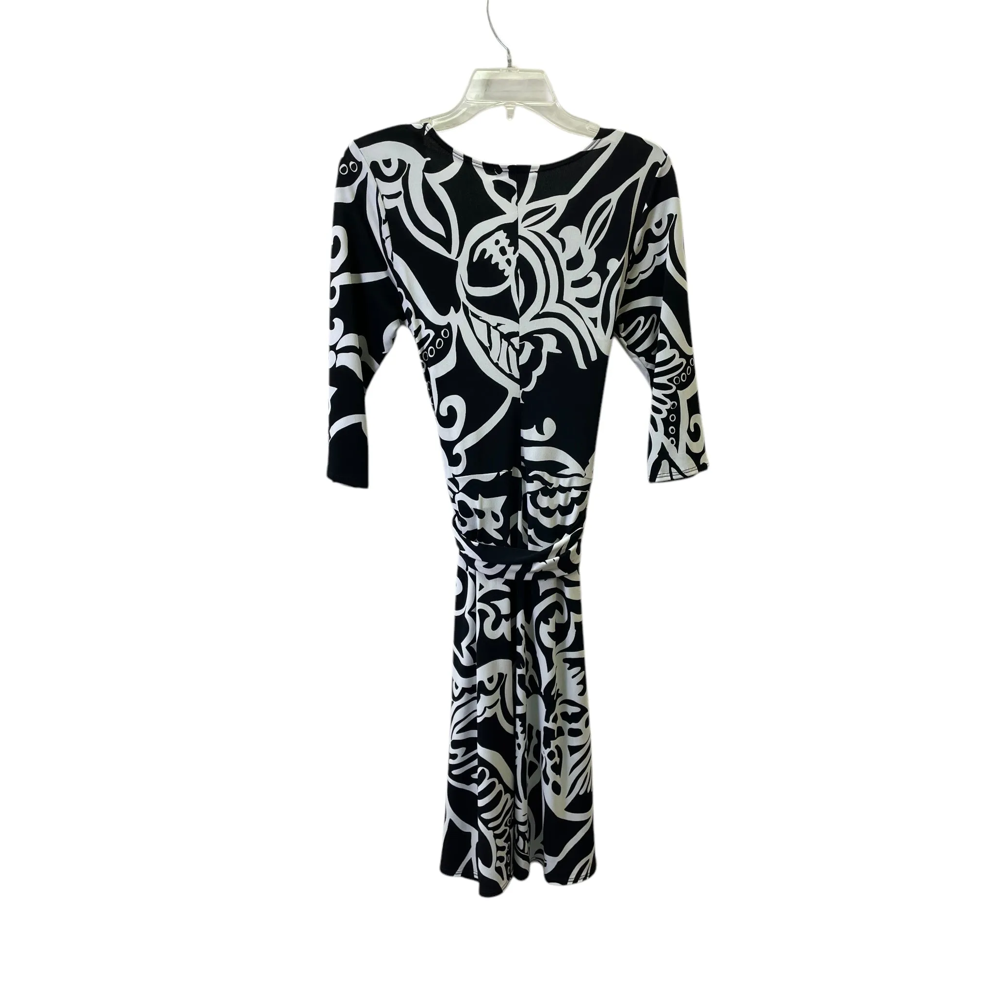 Dress Casual Midi By Ab Studio In Black & White, Size:S