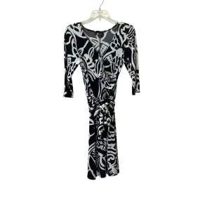 Dress Casual Midi By Ab Studio In Black & White, Size:S