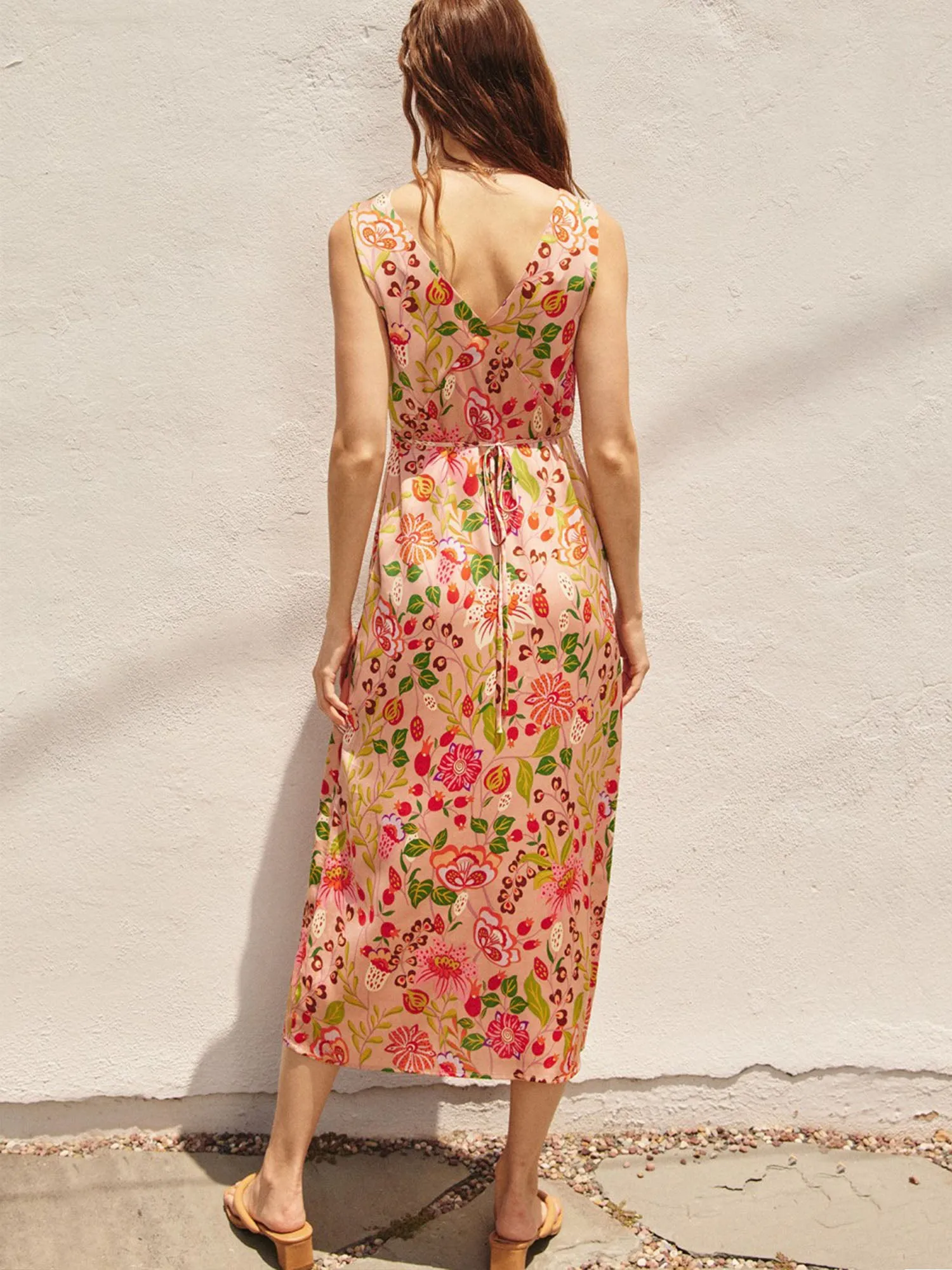 Dress Forum Sleeveless Floral Print Slip Dress - Brands We Love