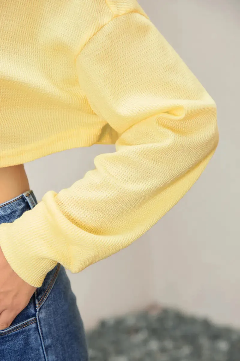 Drop Shoulder Crop Sweatshirt