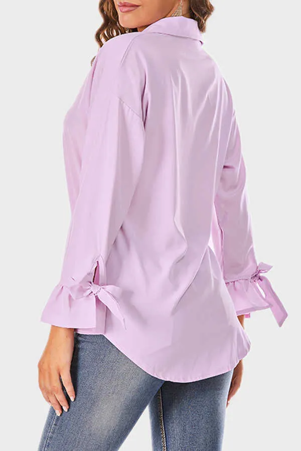 Dunnmall Fashion Casual Loose Solid Color Shirt