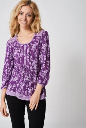 Elegant Floral Top Ex-Branded