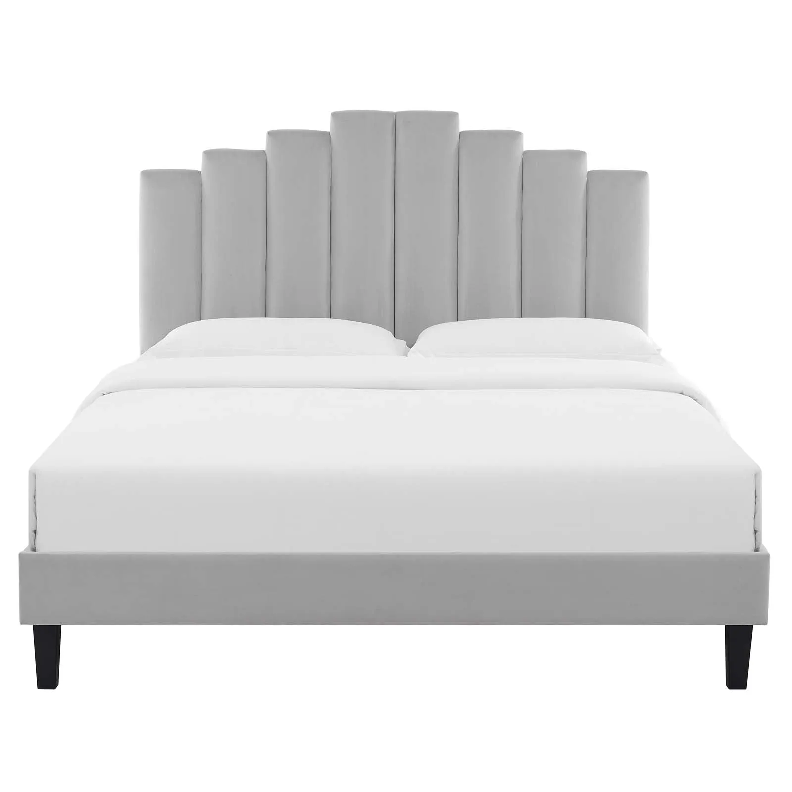 Elise Performance  Velvet Platform Bed