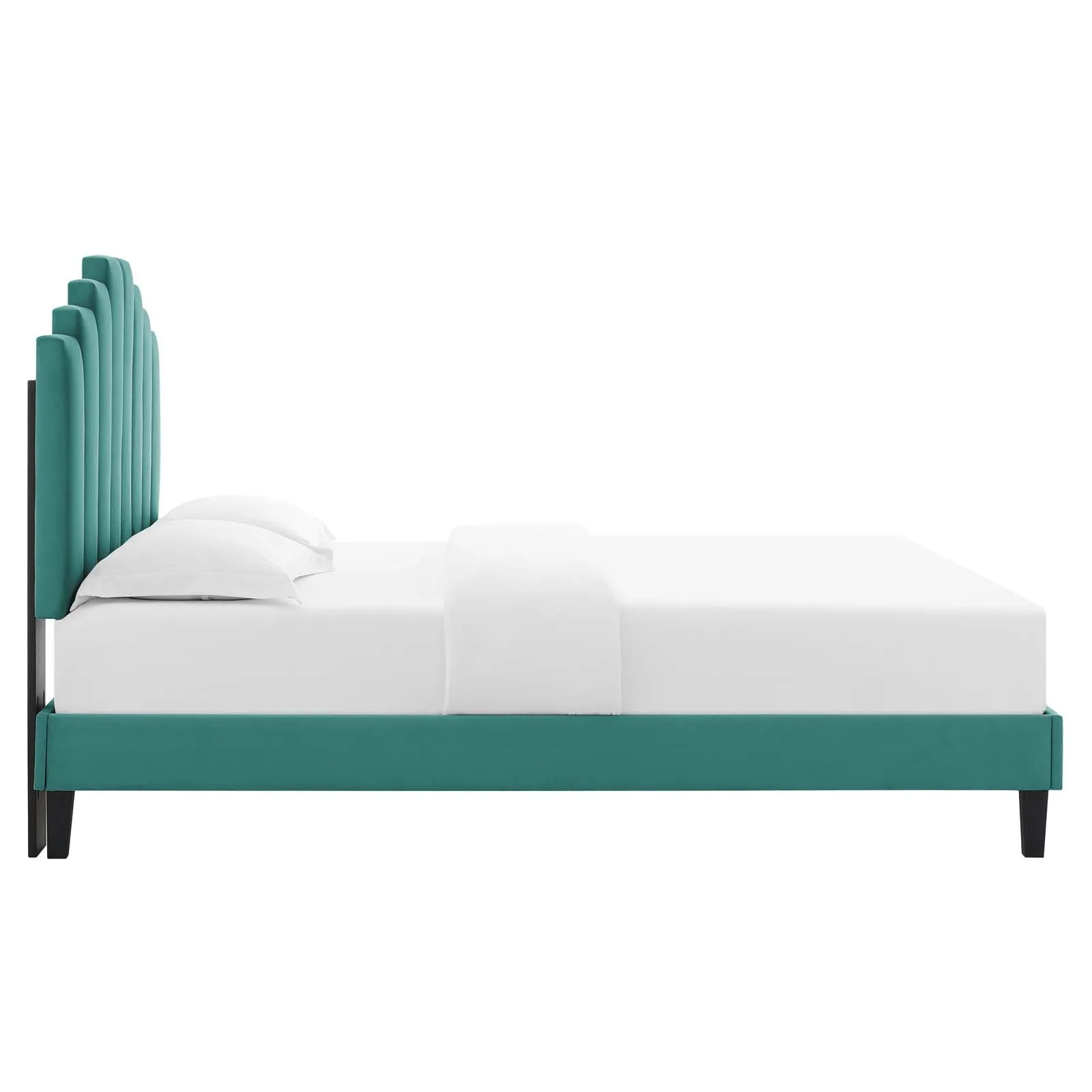 Elise Performance  Velvet Platform Bed