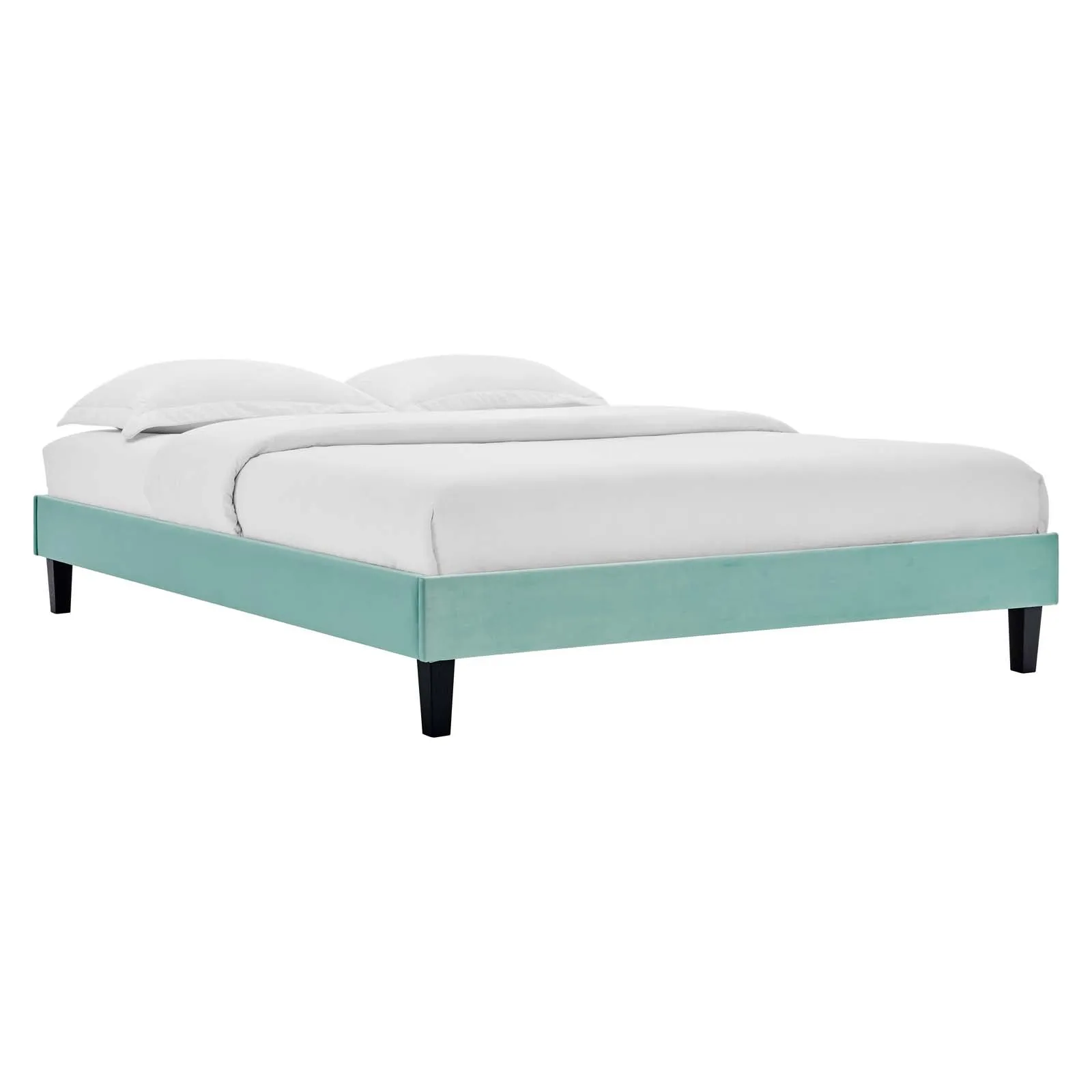 Elise Performance  Velvet Platform Bed