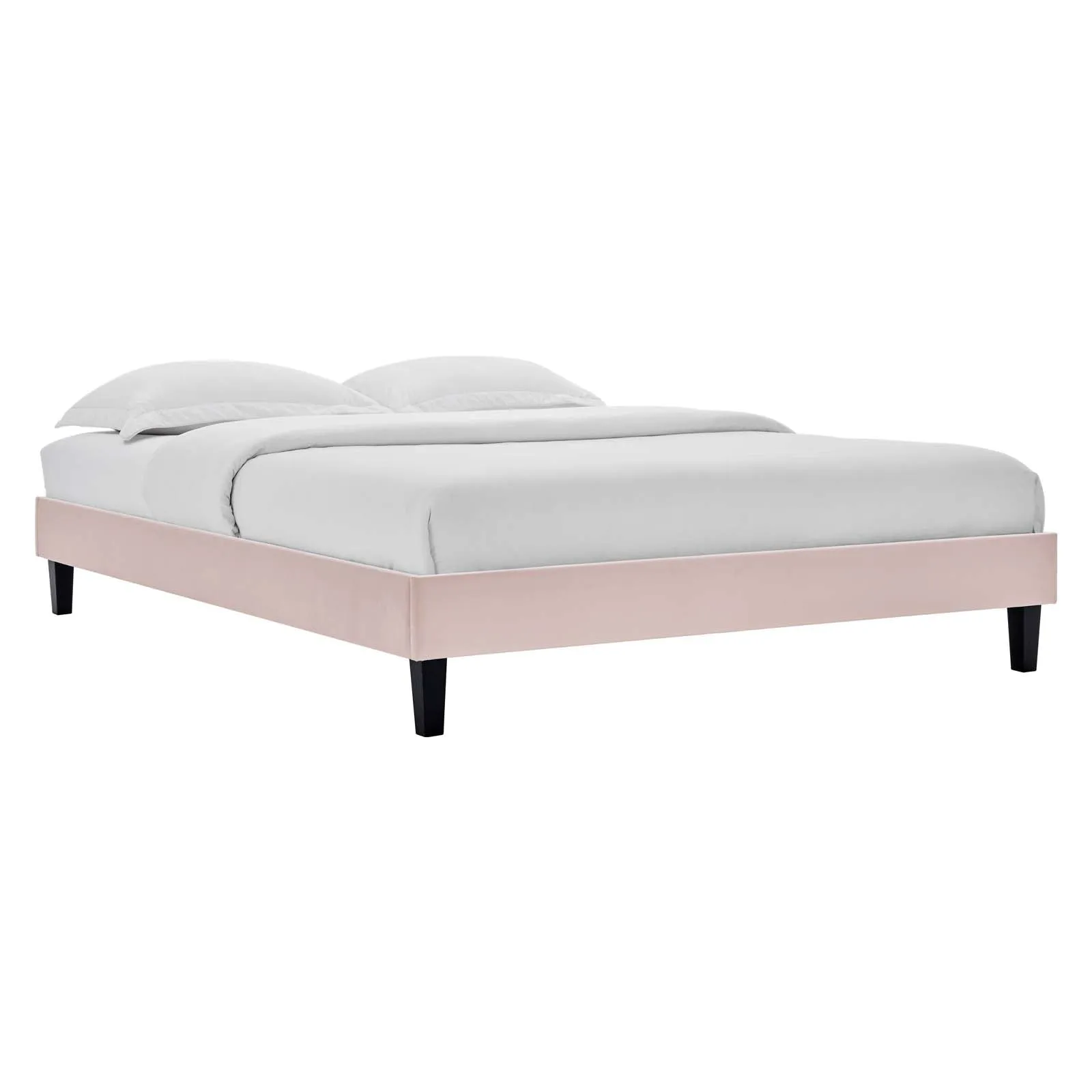 Elise Performance  Velvet Platform Bed