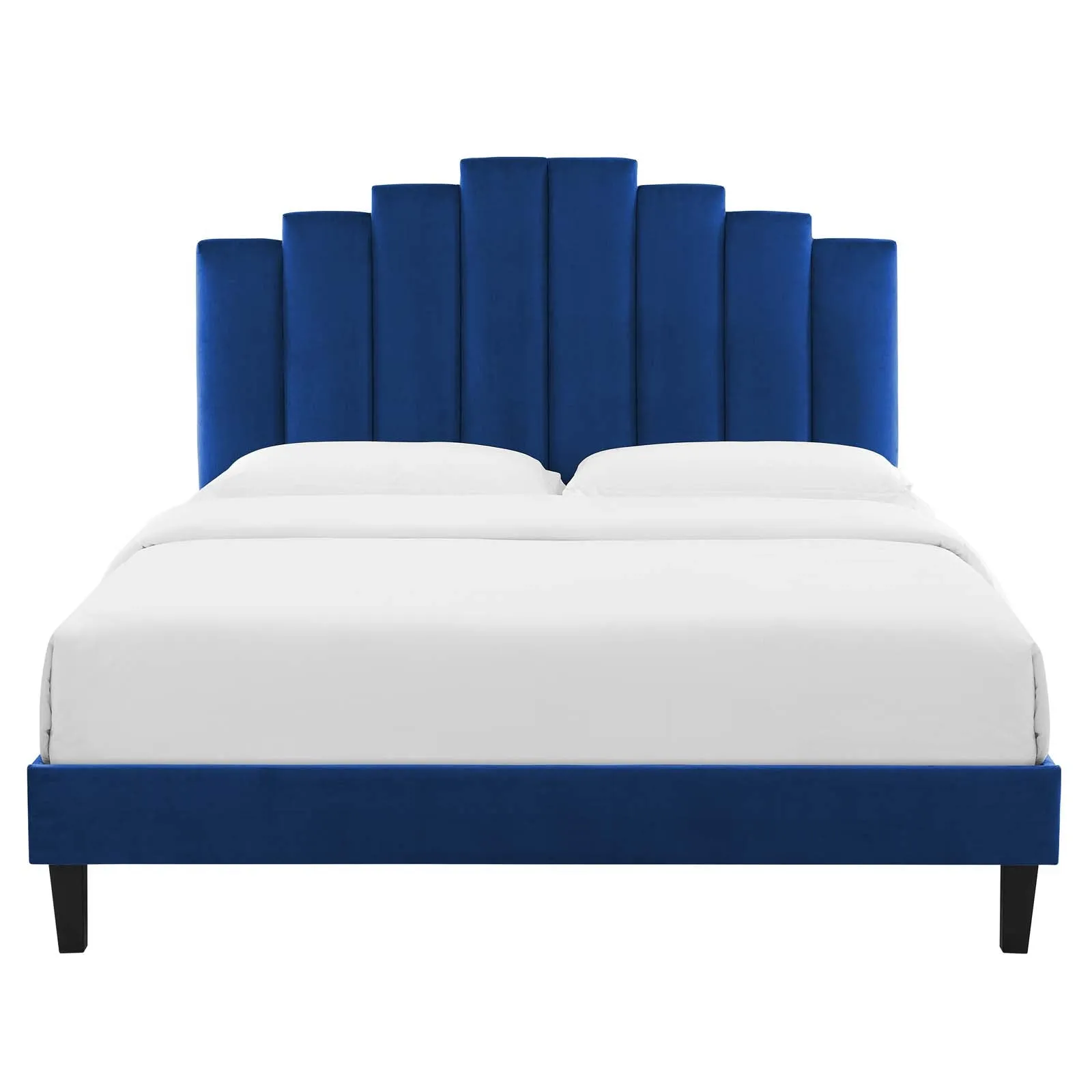 Elise Performance  Velvet Platform Bed