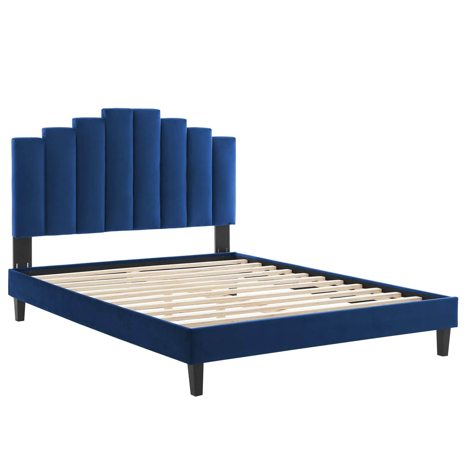 Elise Performance  Velvet Platform Bed