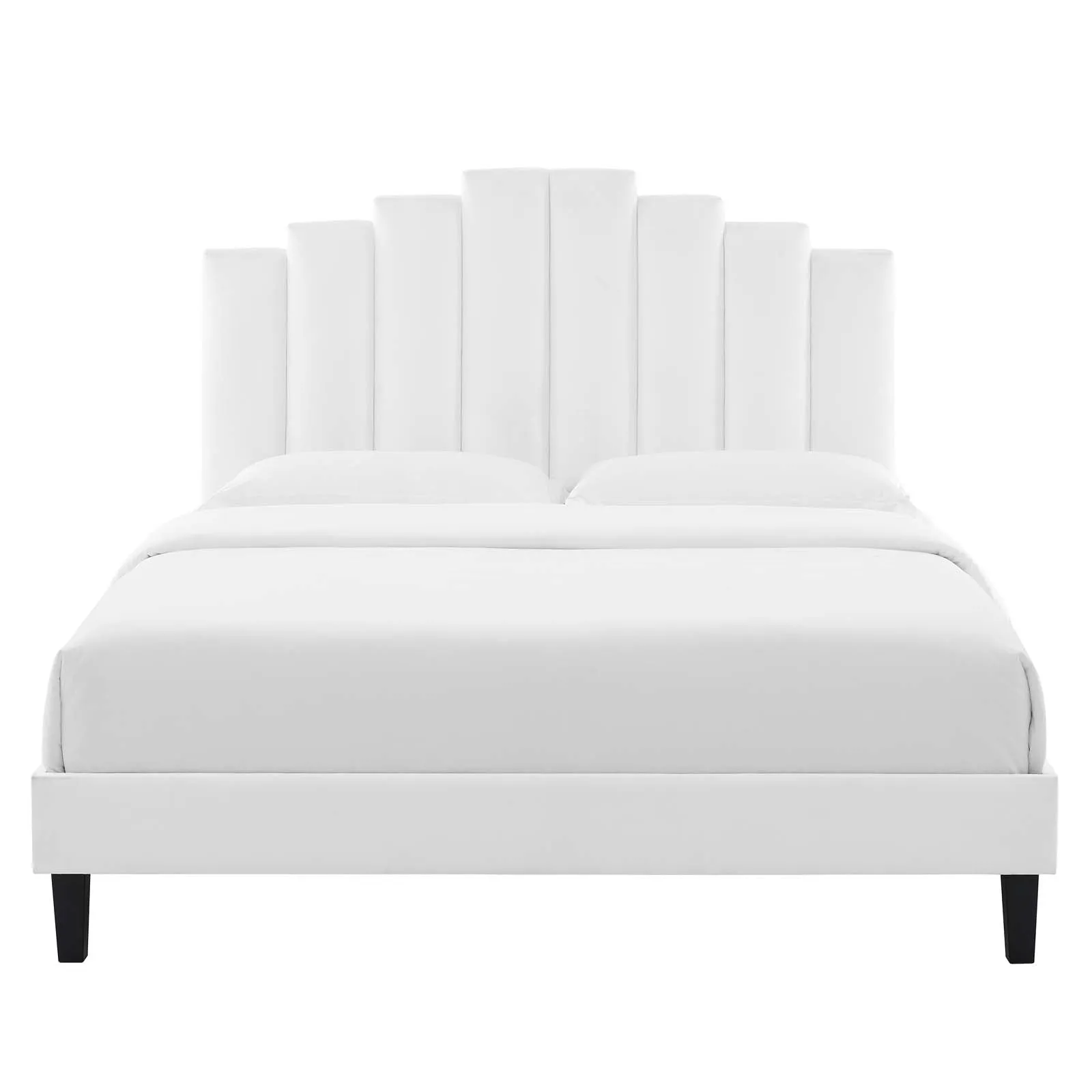 Elise Performance  Velvet Platform Bed