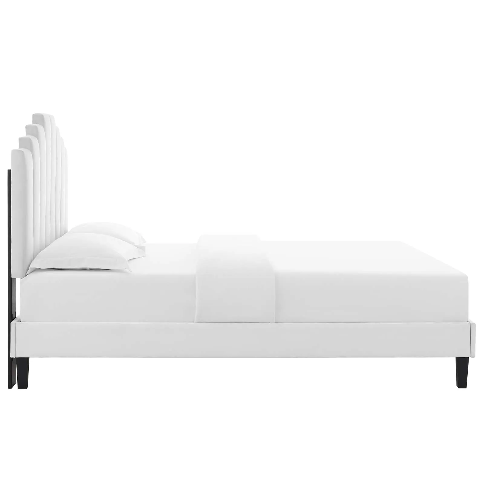 Elise Performance  Velvet Platform Bed