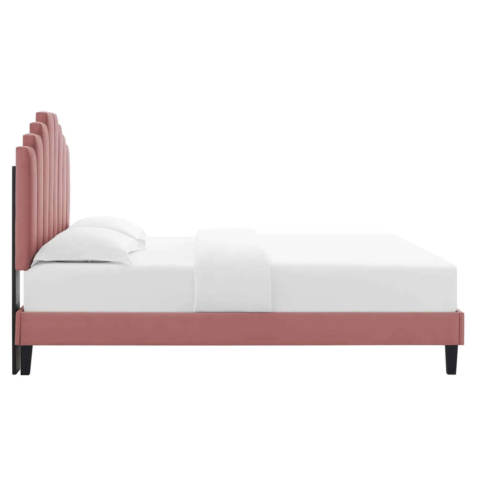 Elise Performance  Velvet Platform Bed