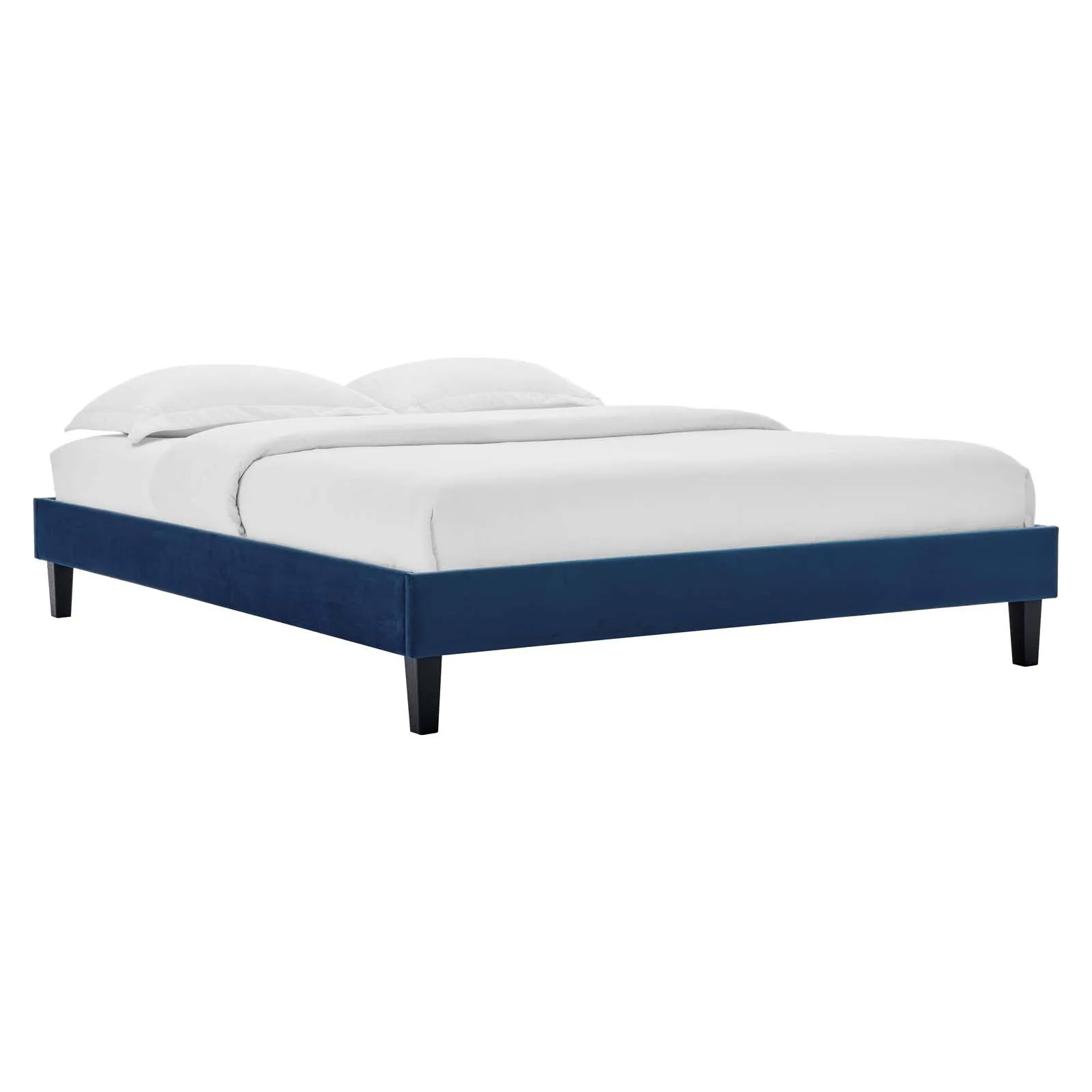 Elise Performance  Velvet Platform Bed