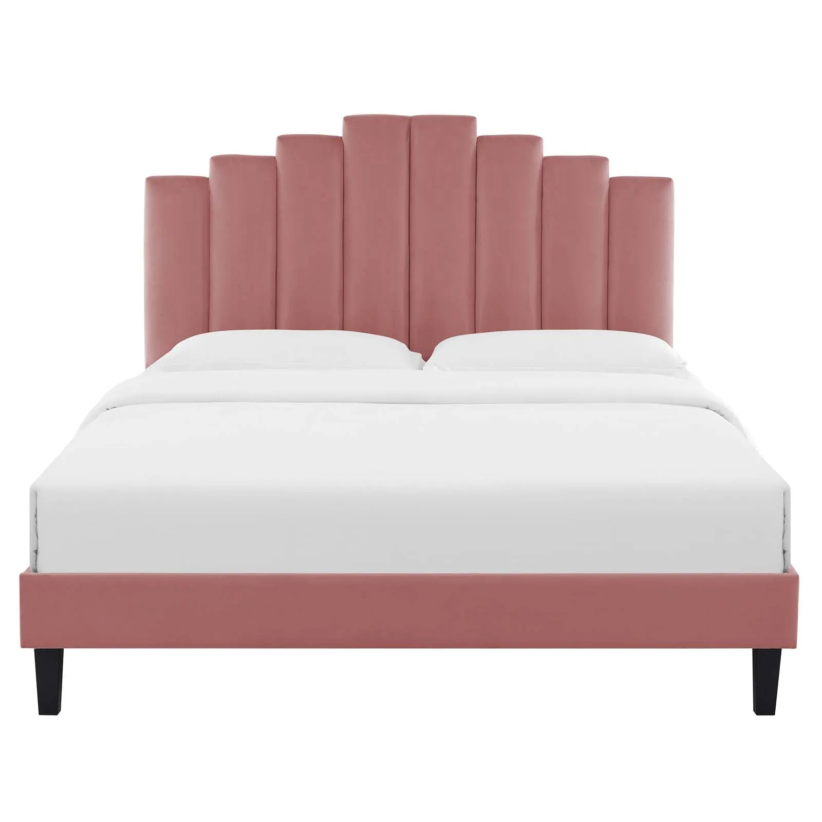 Elise Performance  Velvet Platform Bed