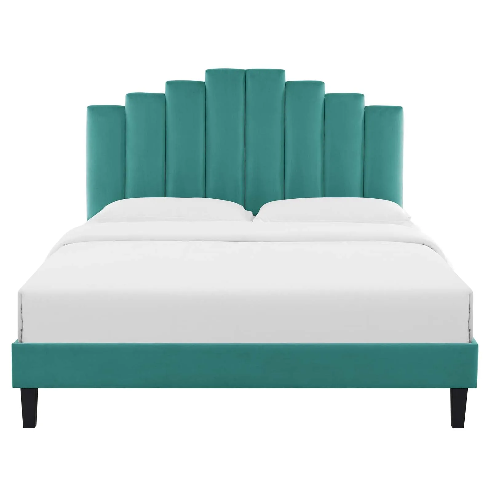 Elise Performance  Velvet Platform Bed