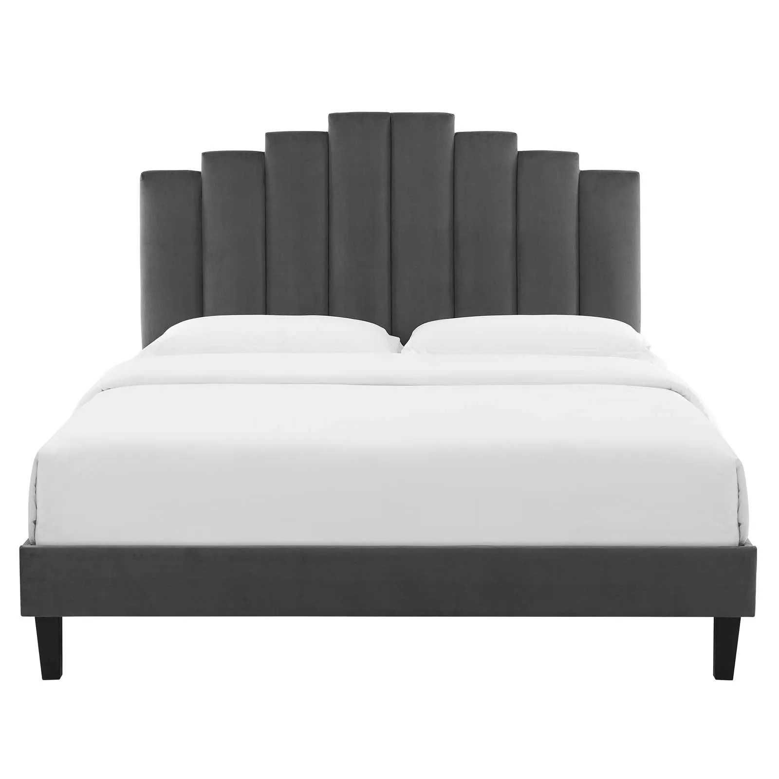 Elise Performance  Velvet Platform Bed