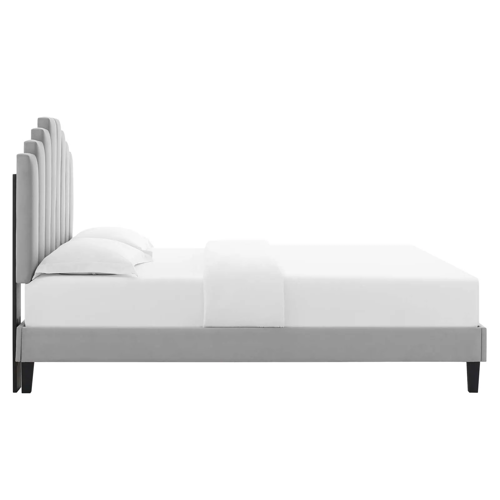 Elise Performance  Velvet Platform Bed