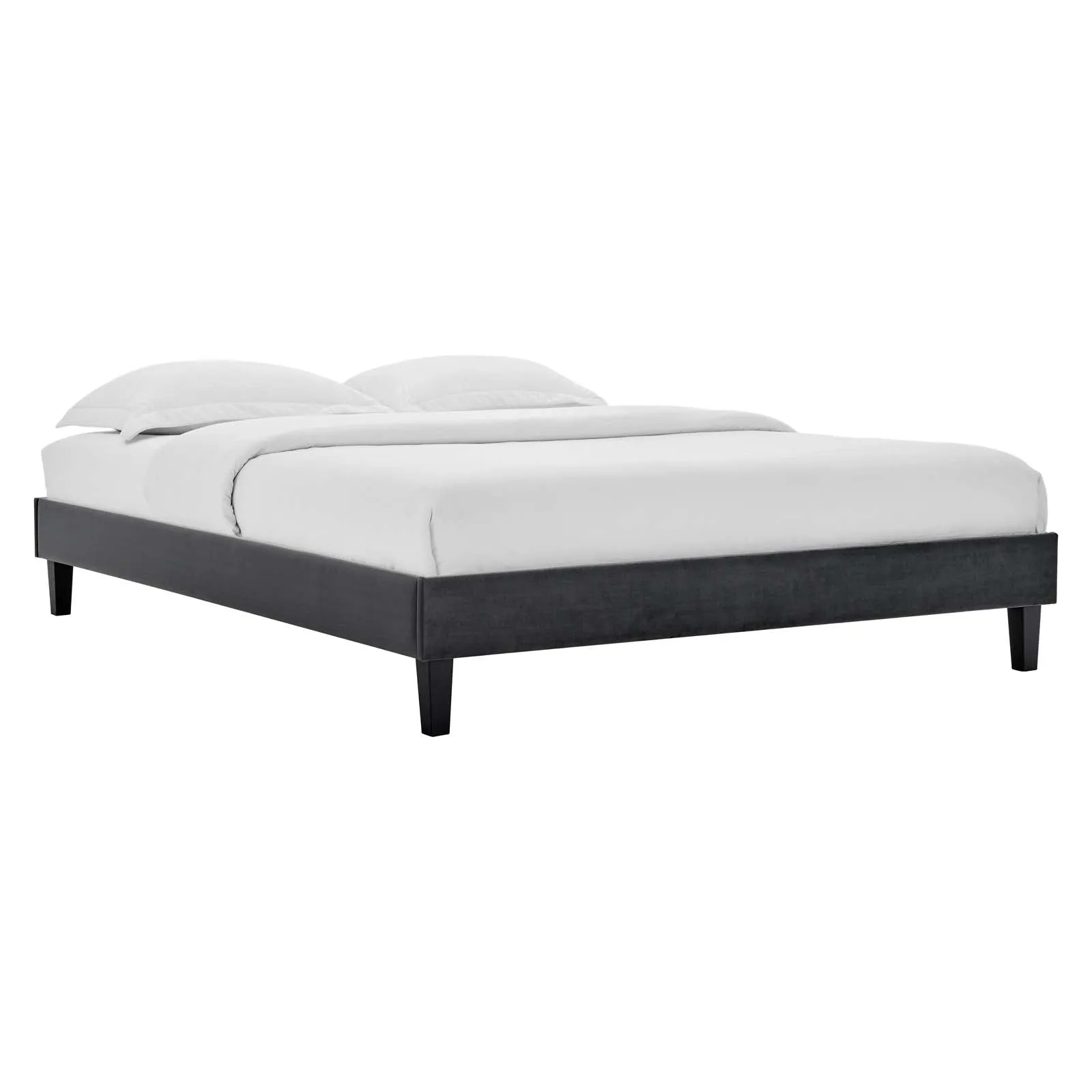 Elise Performance  Velvet Platform Bed