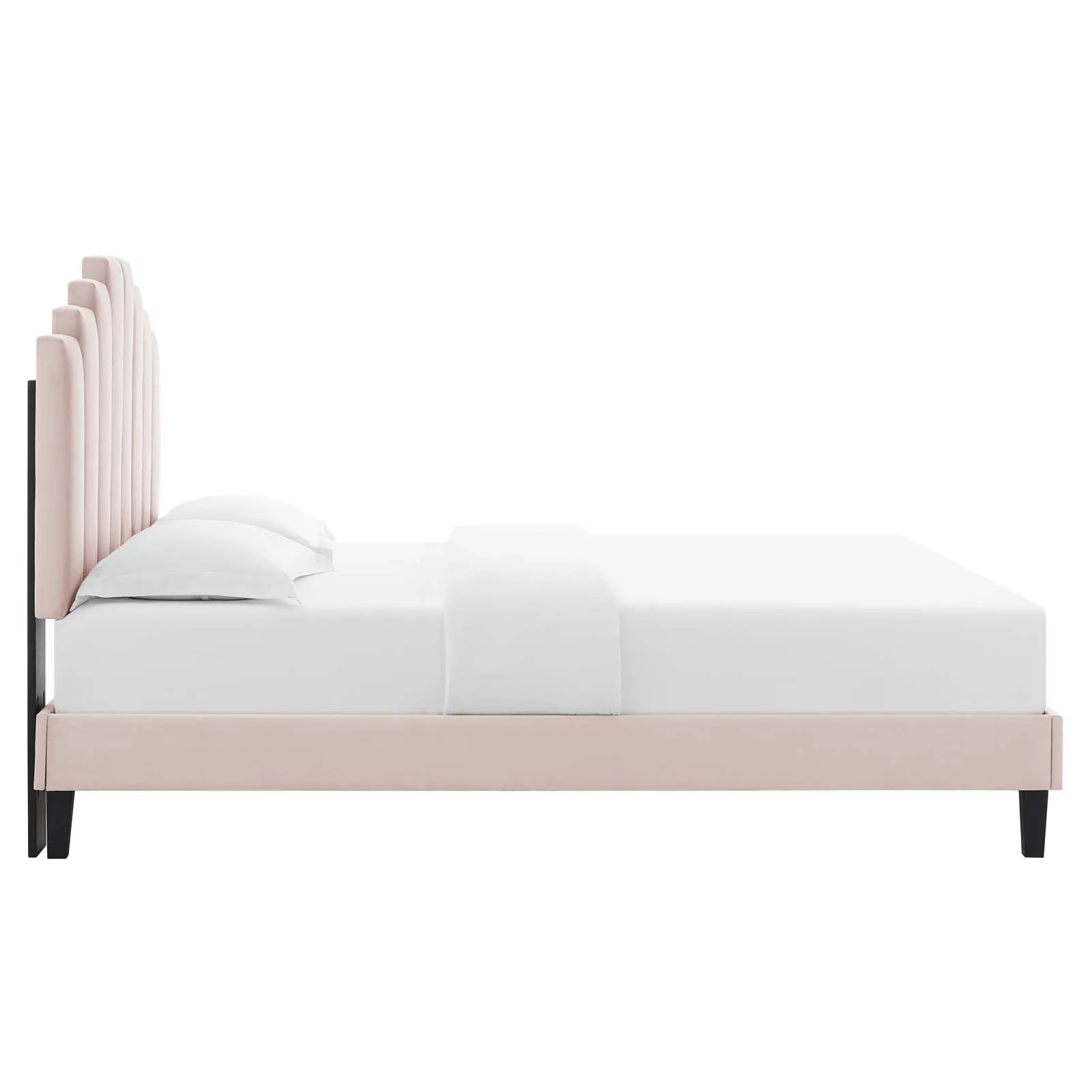 Elise Performance  Velvet Platform Bed