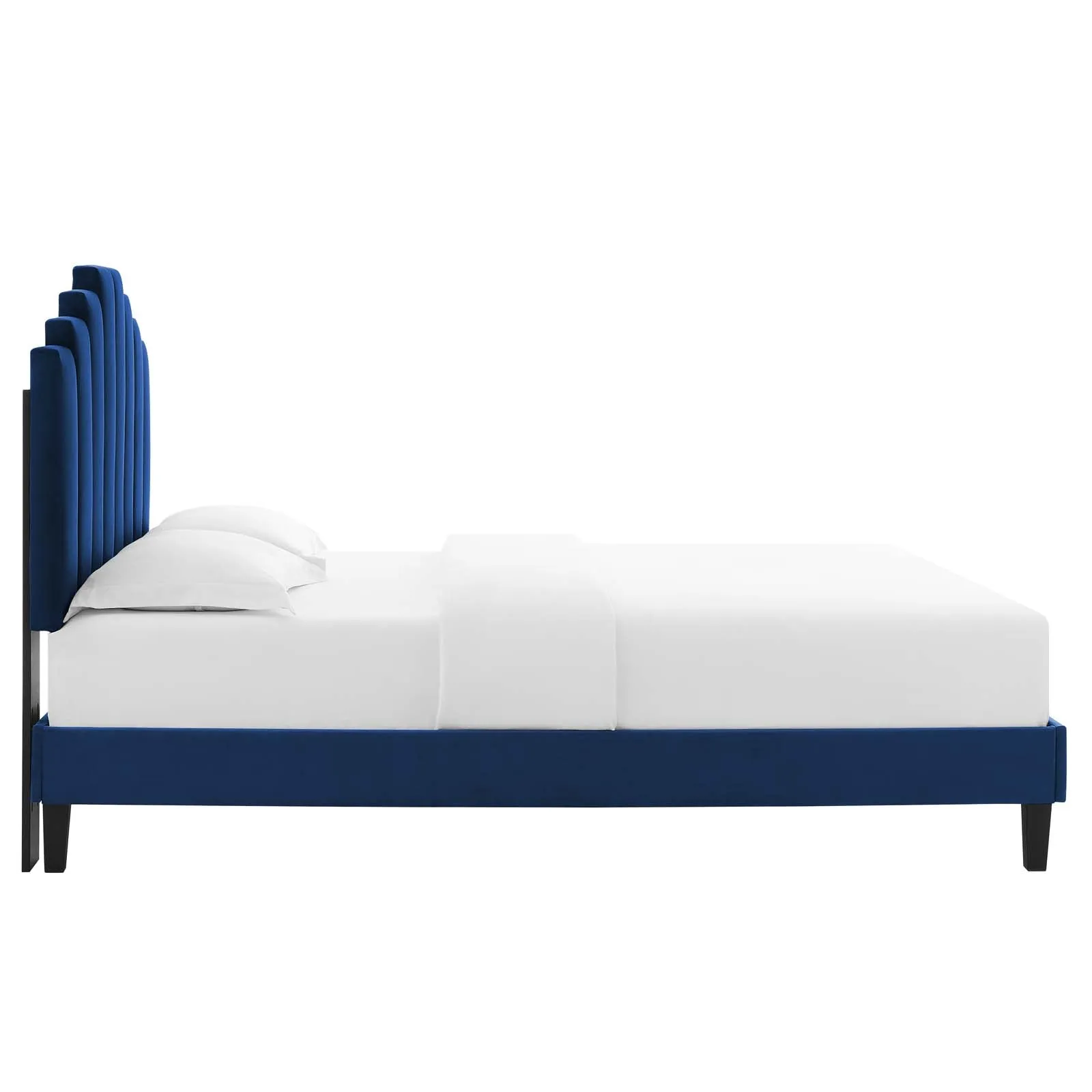 Elise Performance  Velvet Platform Bed