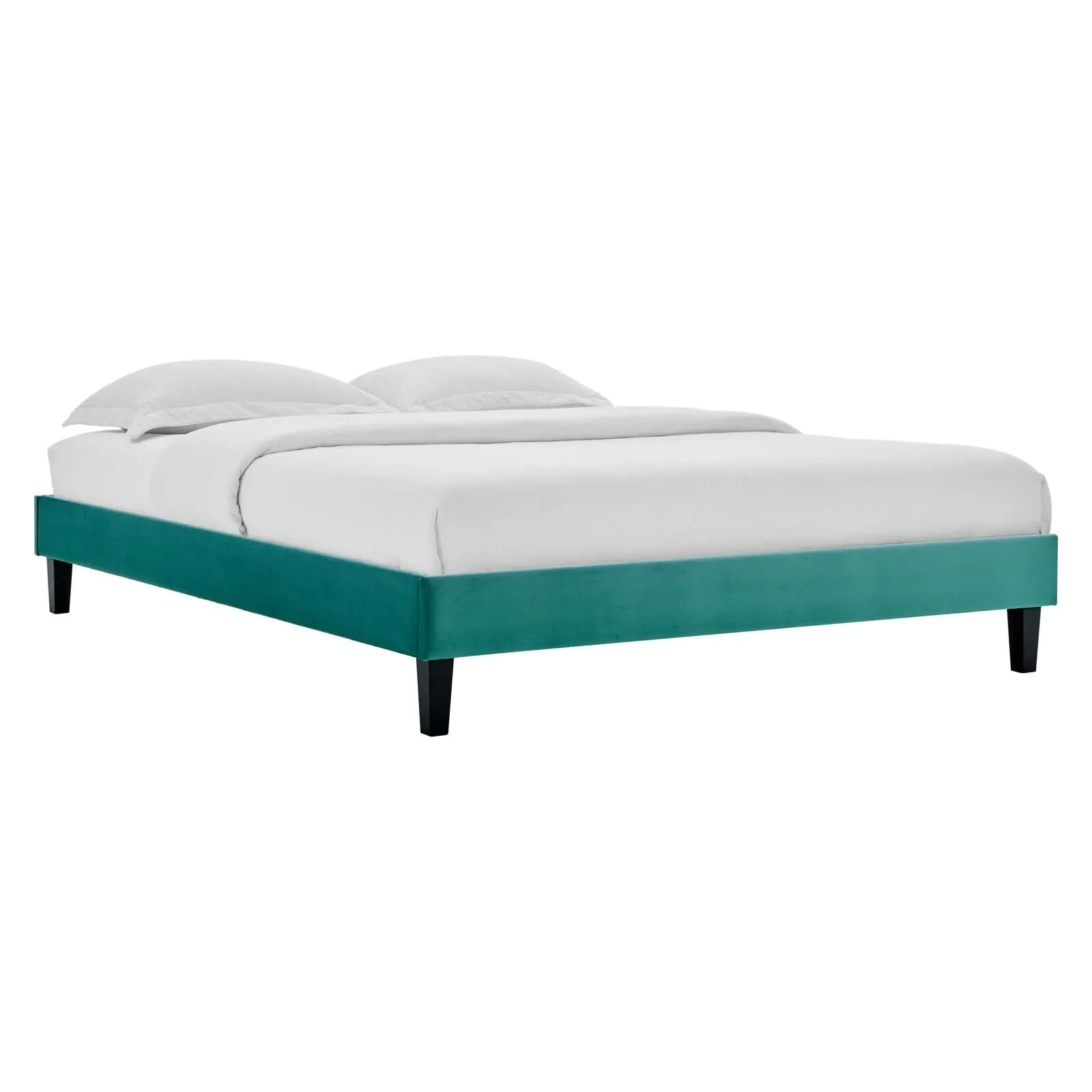 Elise Performance  Velvet Platform Bed