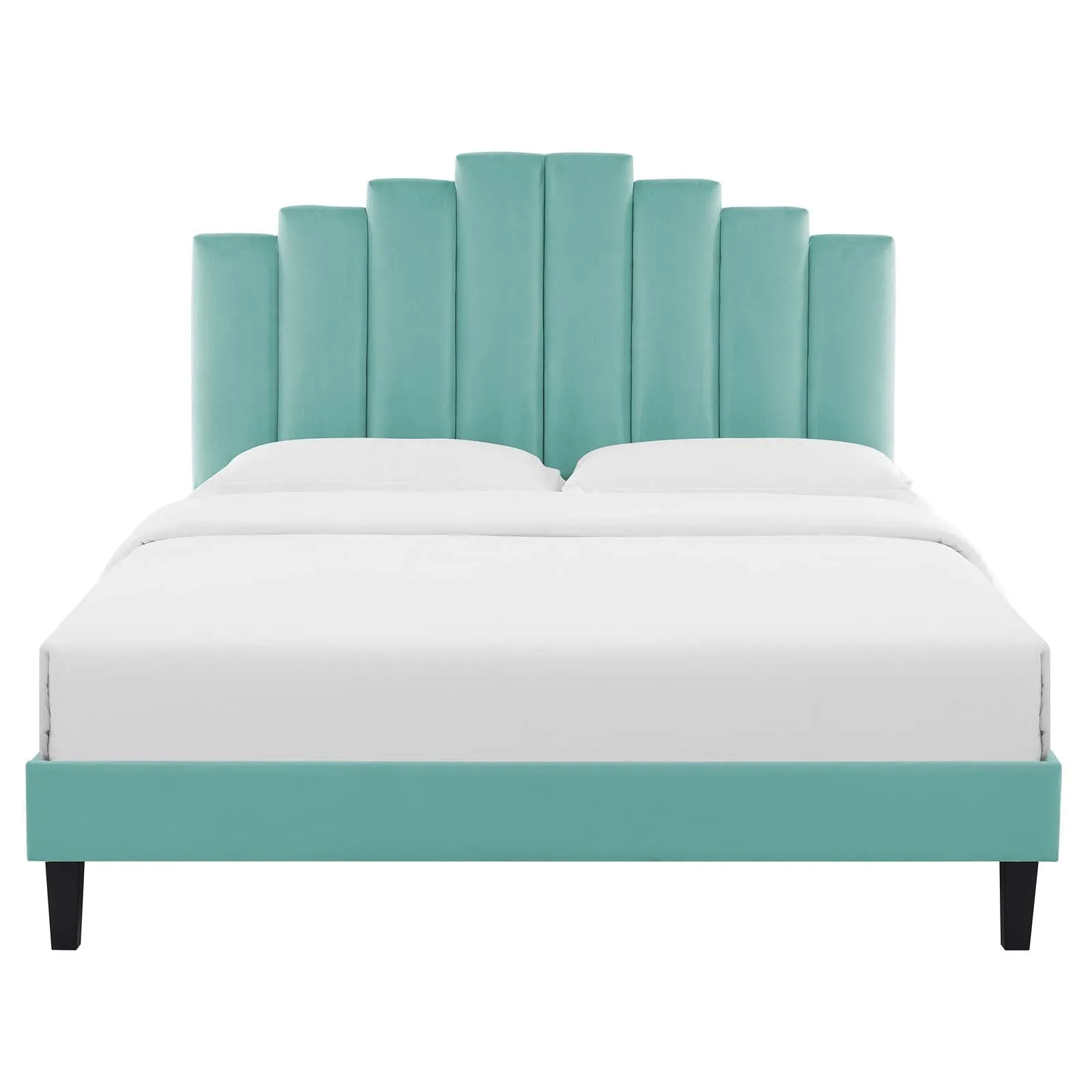 Elise Performance  Velvet Platform Bed