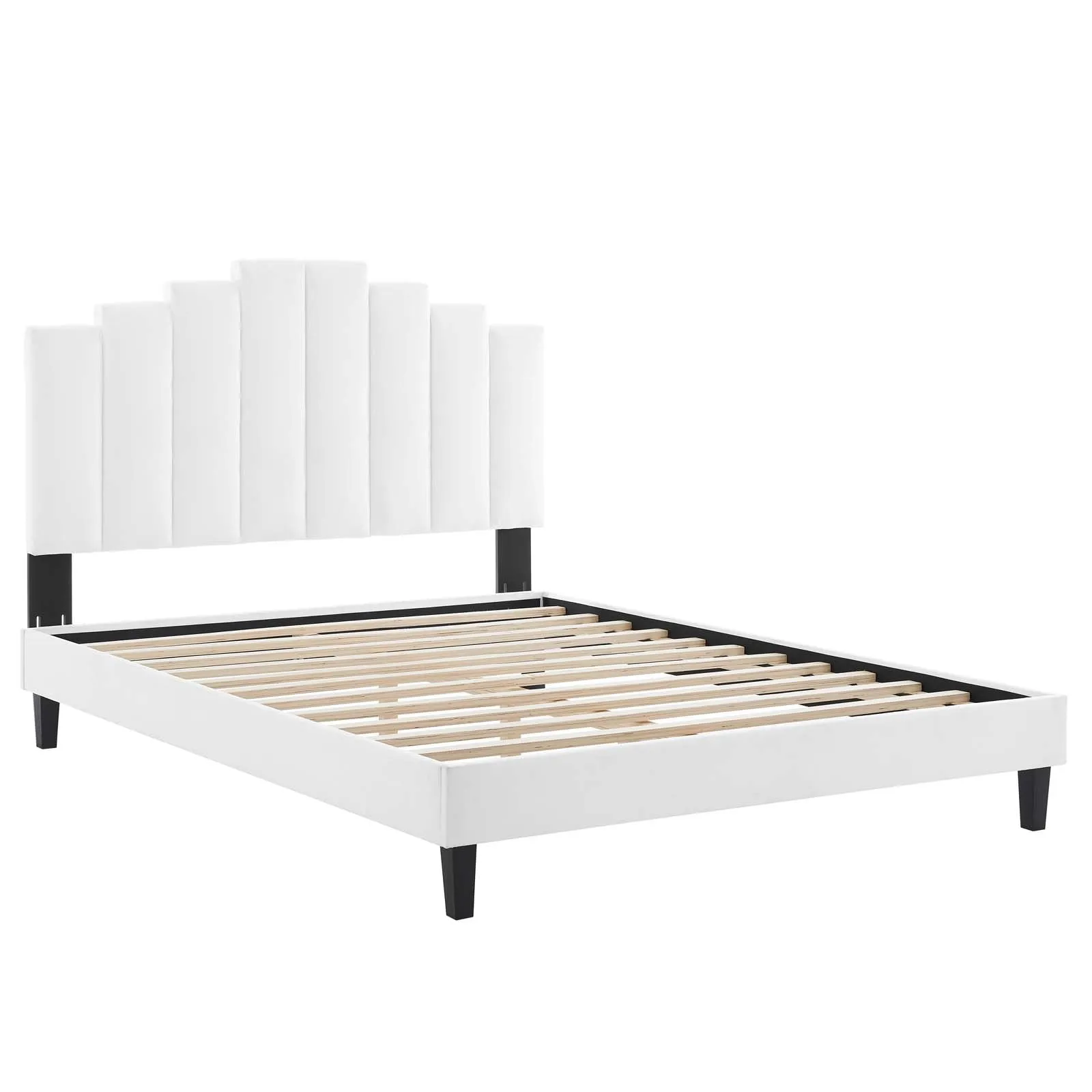 Elise Performance  Velvet Platform Bed