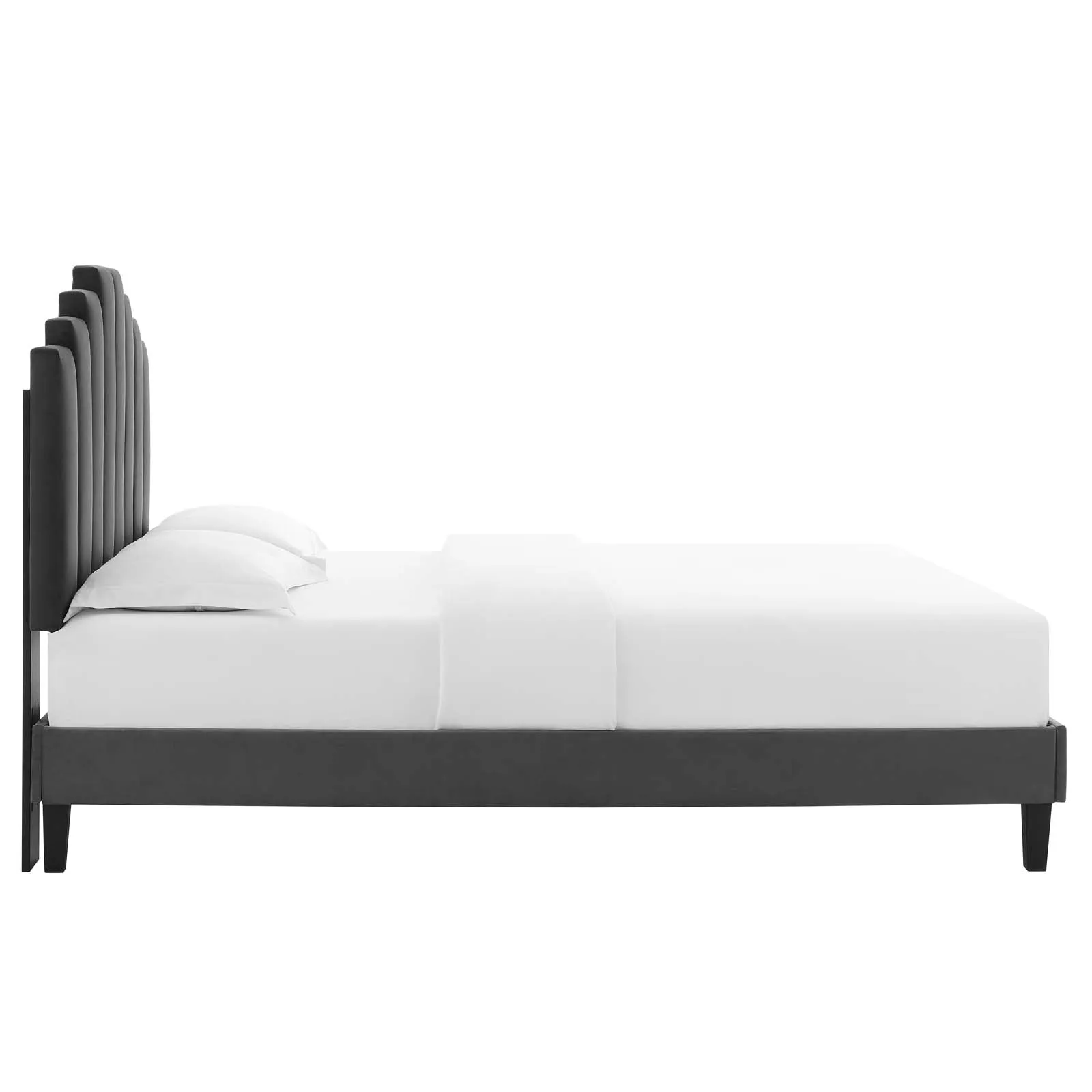 Elise Performance  Velvet Platform Bed