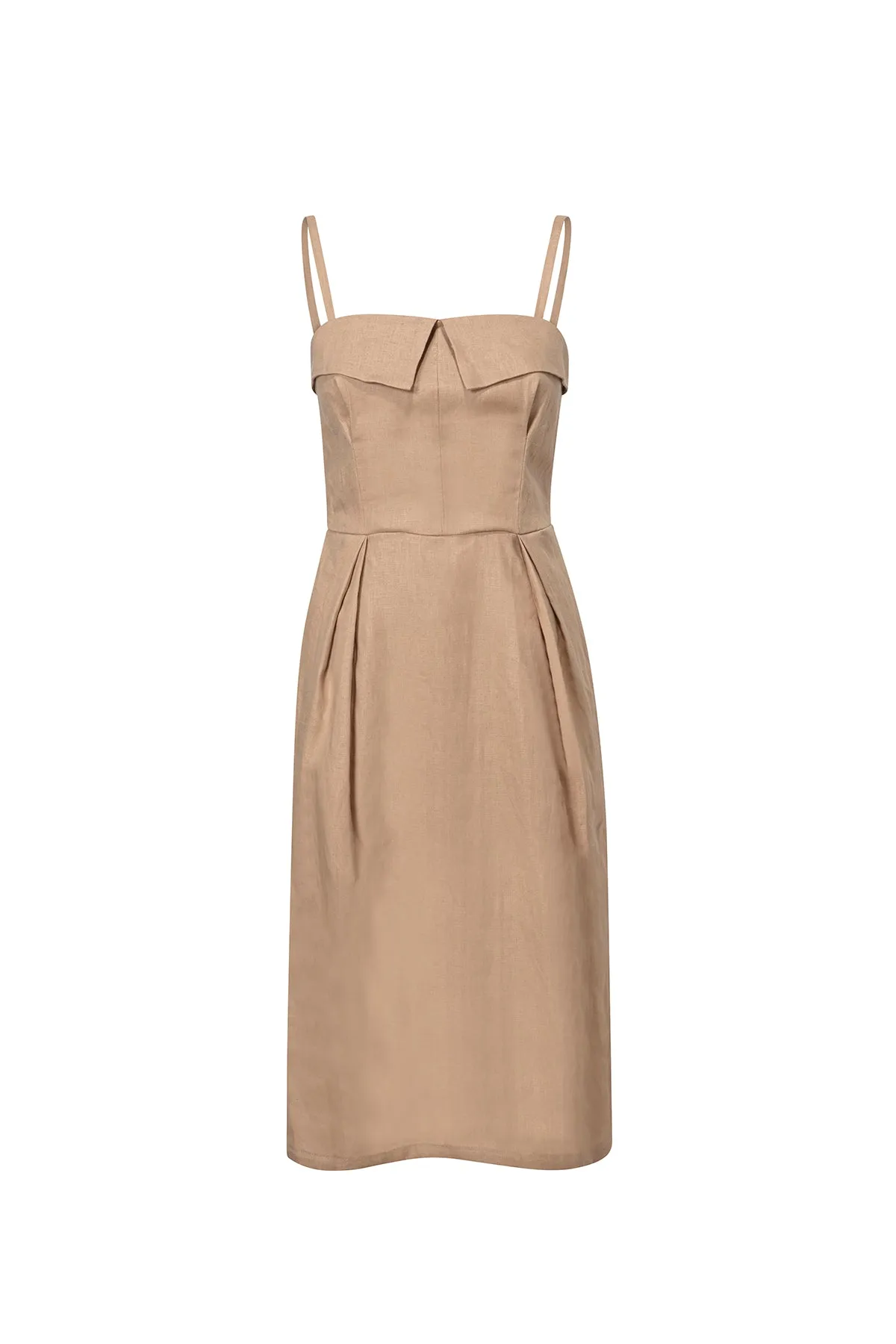 ELITA LINEN COCKTAIL DRESS -  DUNE -PRE - ORDER