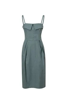 ELITA LINEN COCKTAIL DRESS - SUMMER BLUE -PRE - ORDER