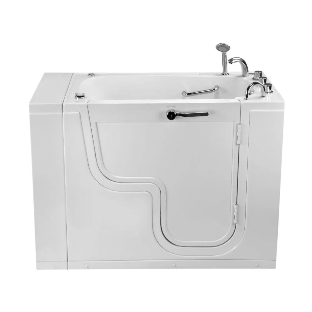 Ella's Bubble Transfer 26 – Outward Swing Door Wheelchair Accessible Acrylic Walk-In Bathtub with 2″ Dual Drain (26″W x 52″L)