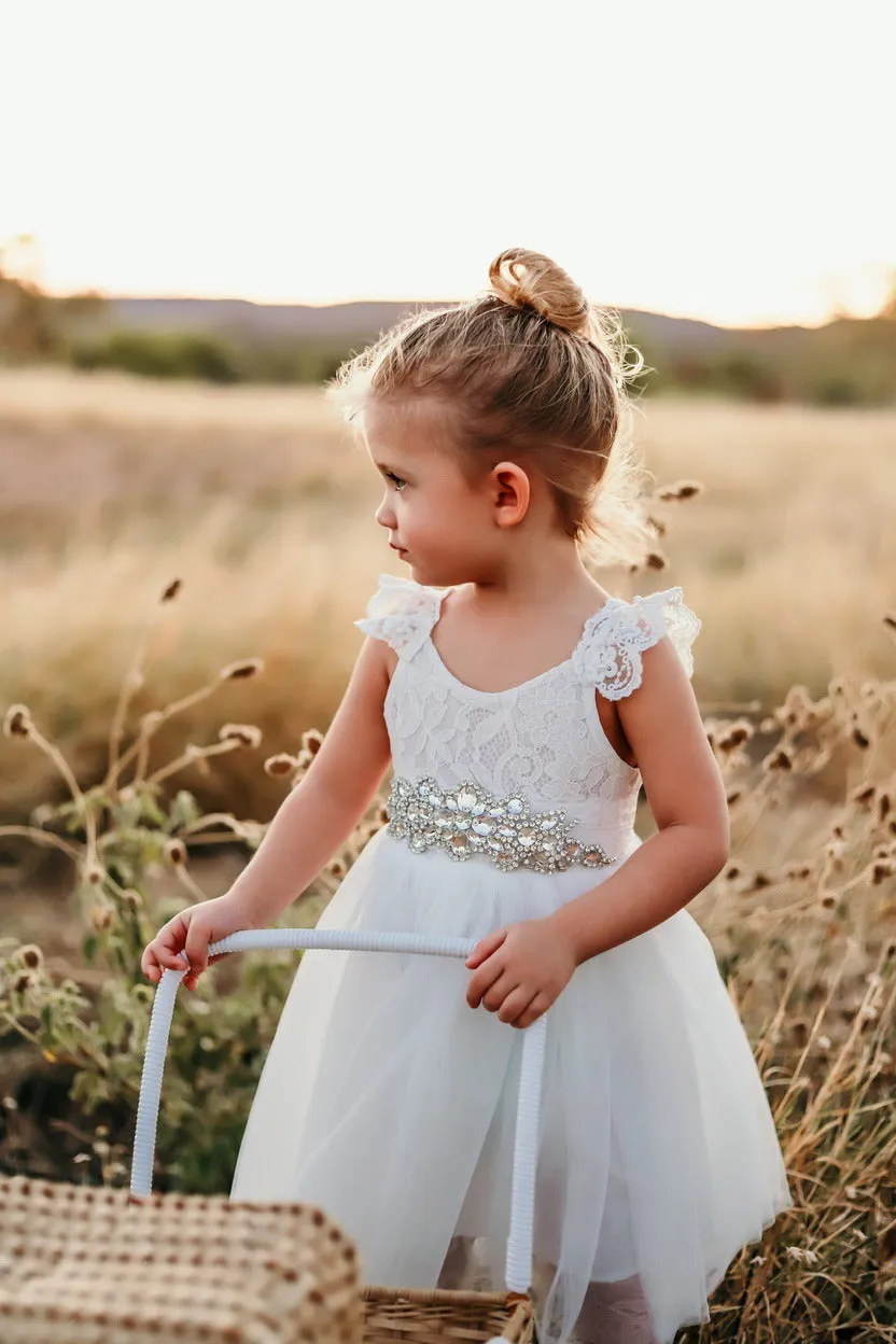 Enchanted Angel Girls White Tutu Dress