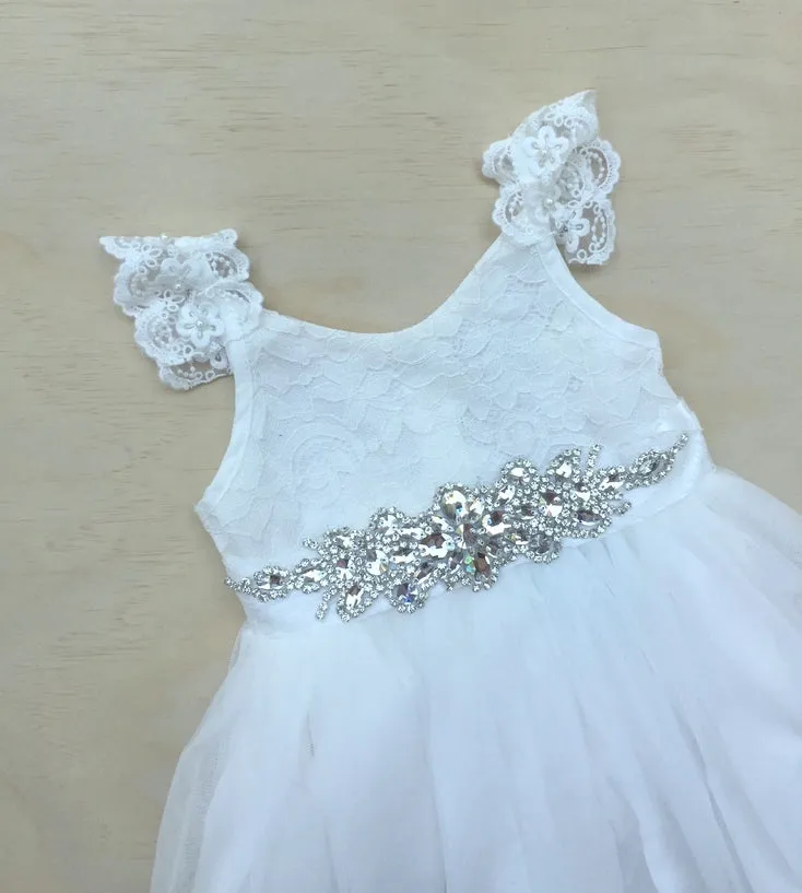 Enchanted Angel Girls White Tutu Dress