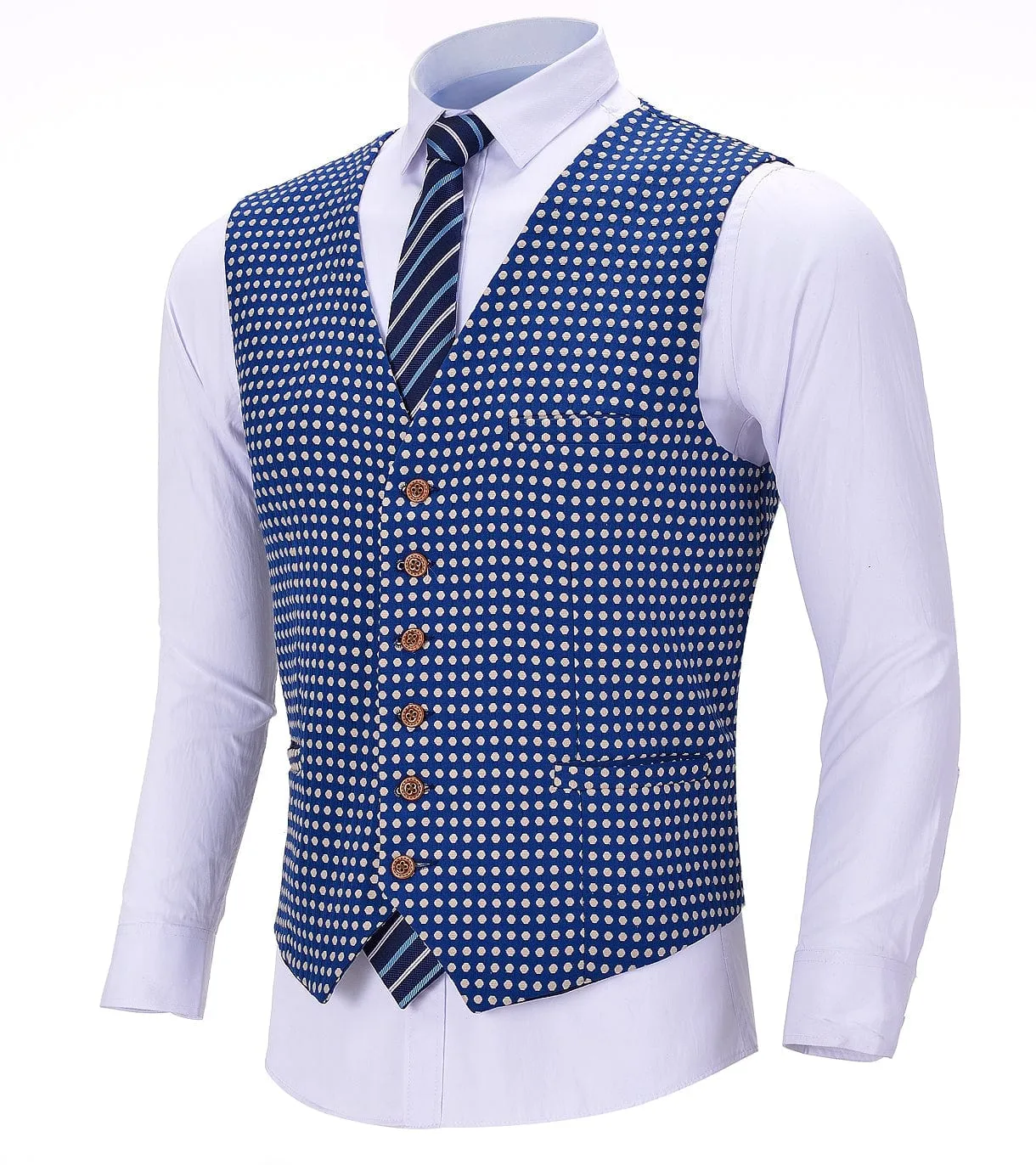 Fashion Slim Fit Suit Vest Point V Neck Waistcoat