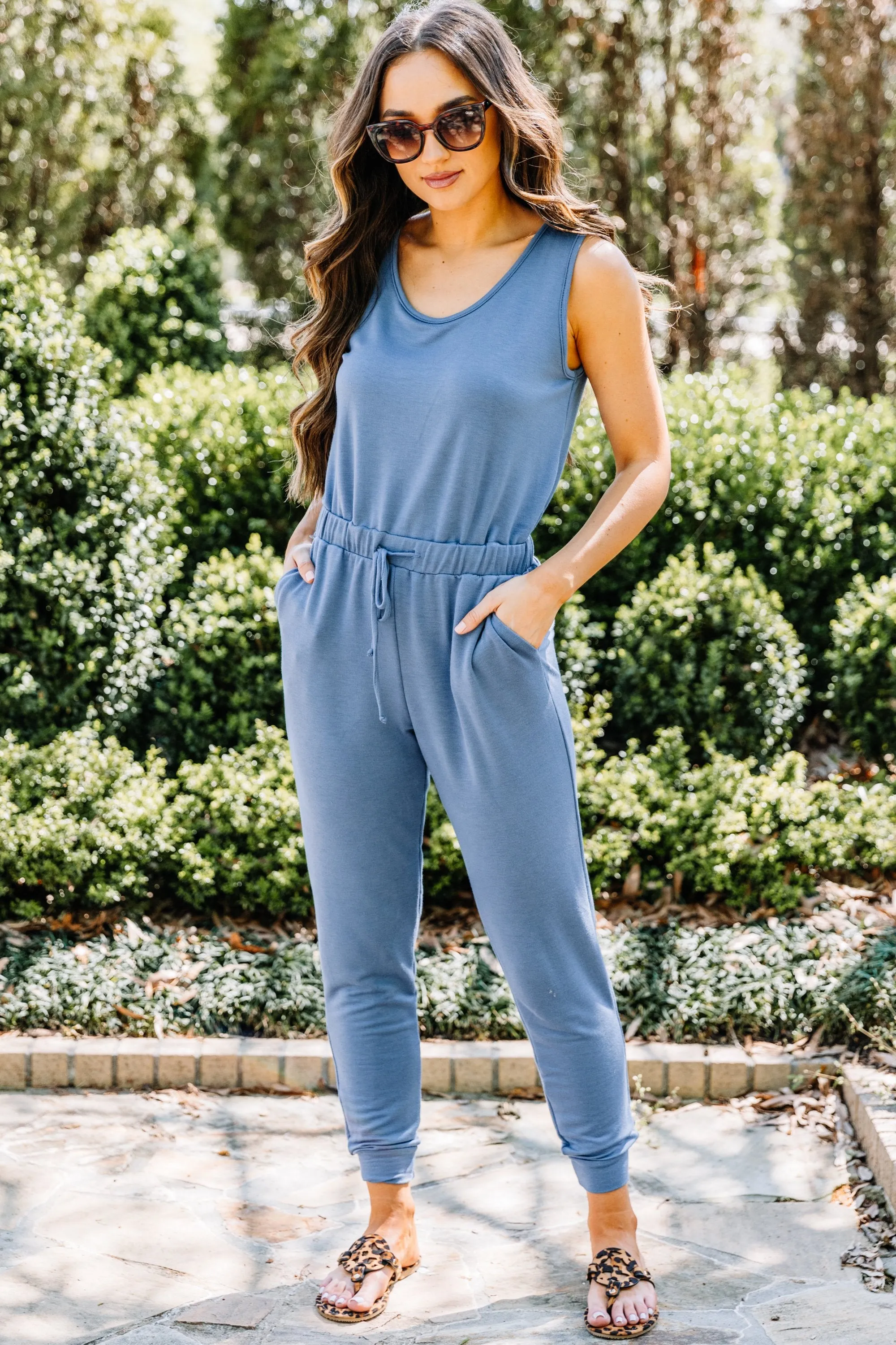 Feeling Closer To You Denim Blue Jumpsuit