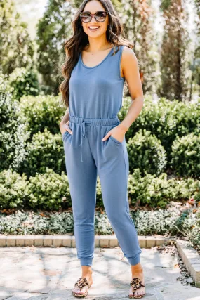 Feeling Closer To You Denim Blue Jumpsuit