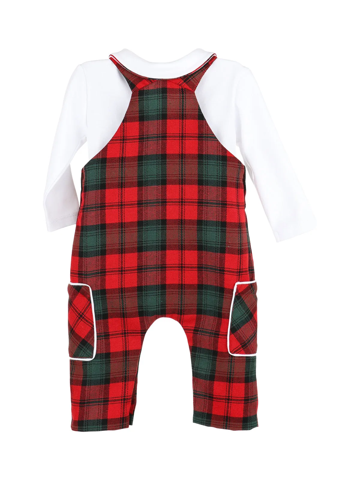 Festive Tartan Overall Set