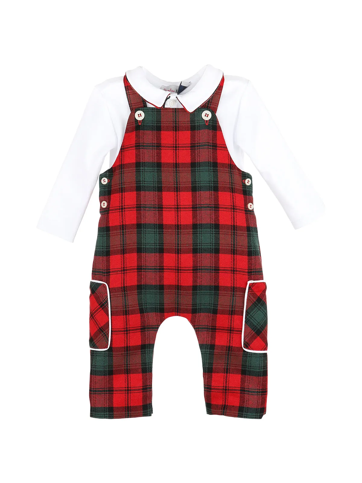 Festive Tartan Overall Set