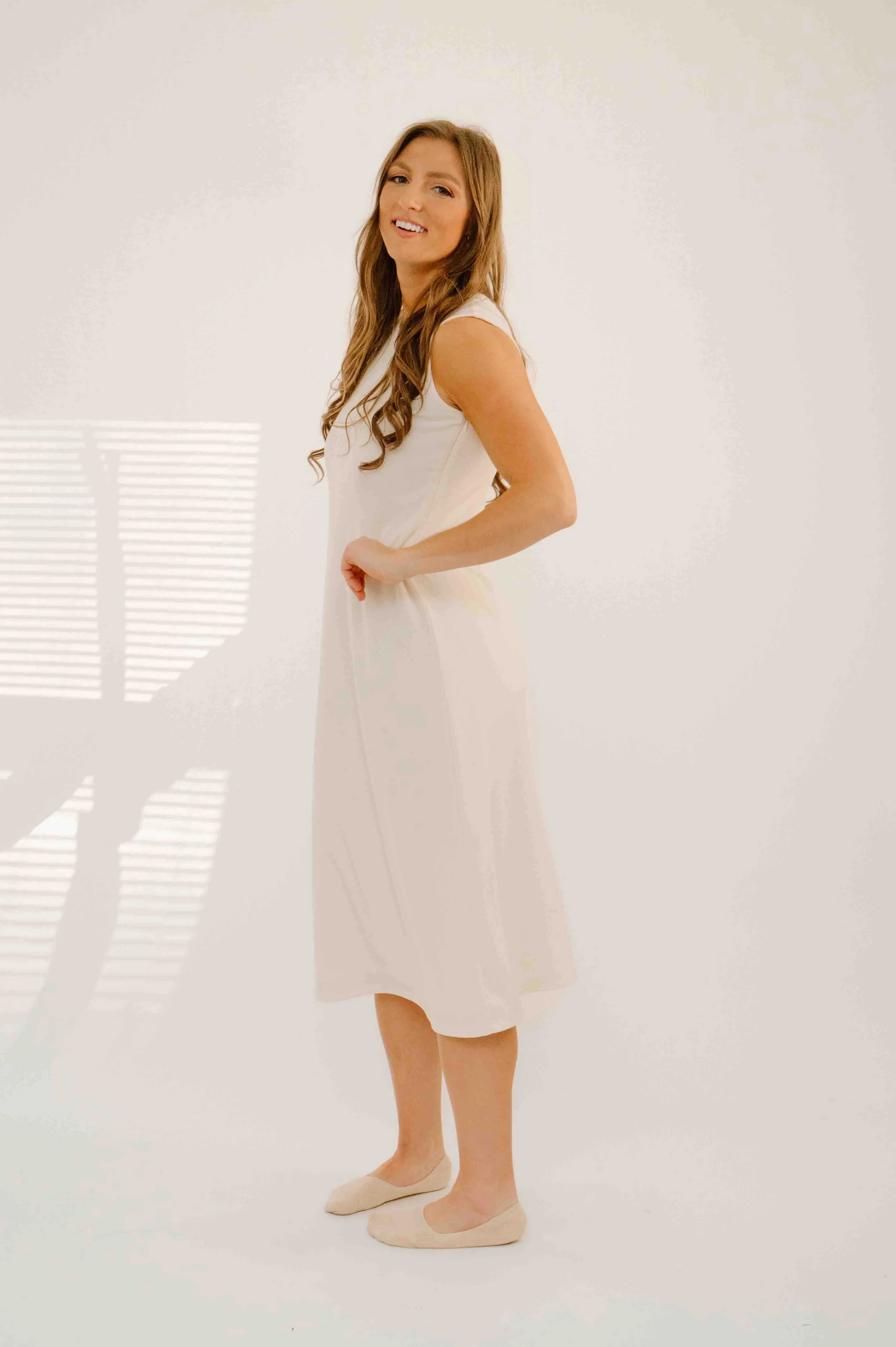 Fiona Nursing Dress in Creme