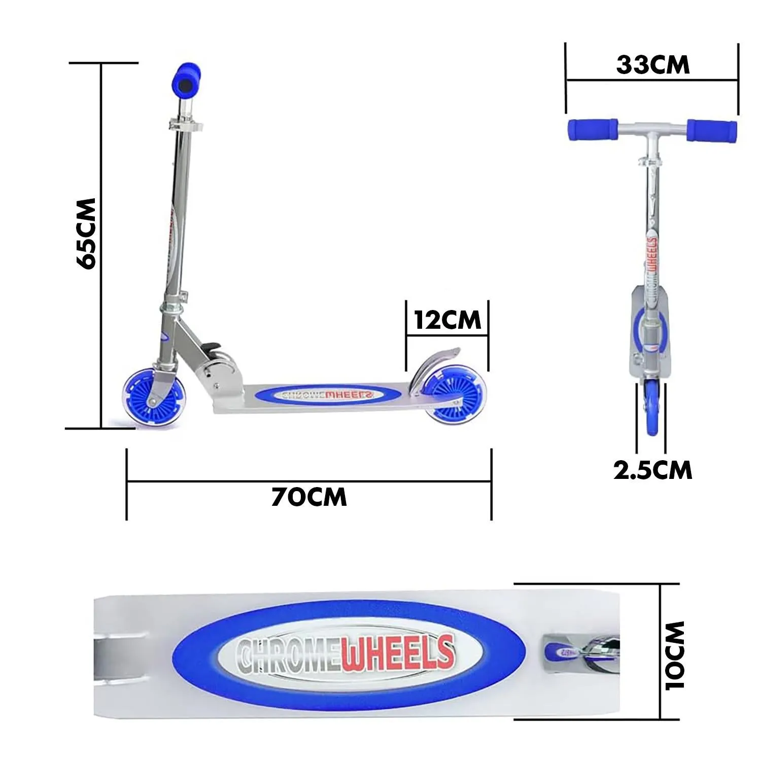 Foldable Kids Scooter Blue