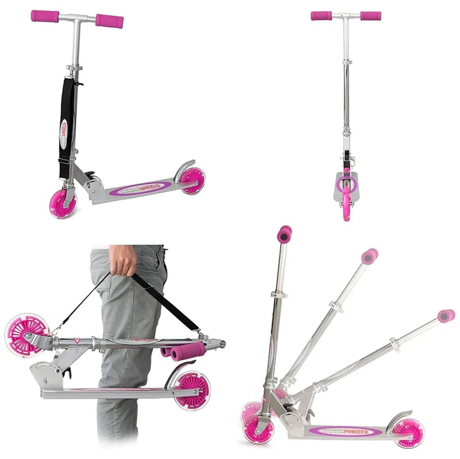 Foldable Kids Scooter Pink