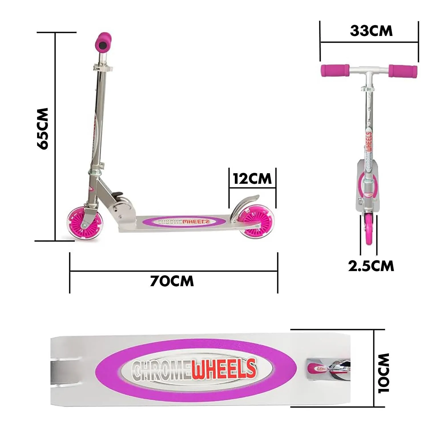 Foldable Kids Scooter Pink