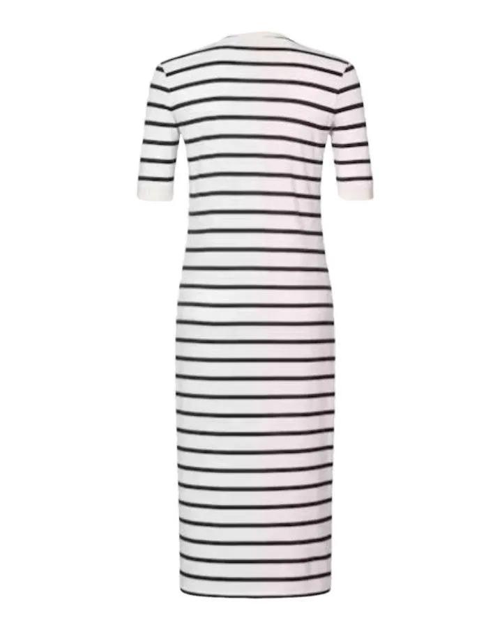 Frame Henley Button Up Stripe Dress