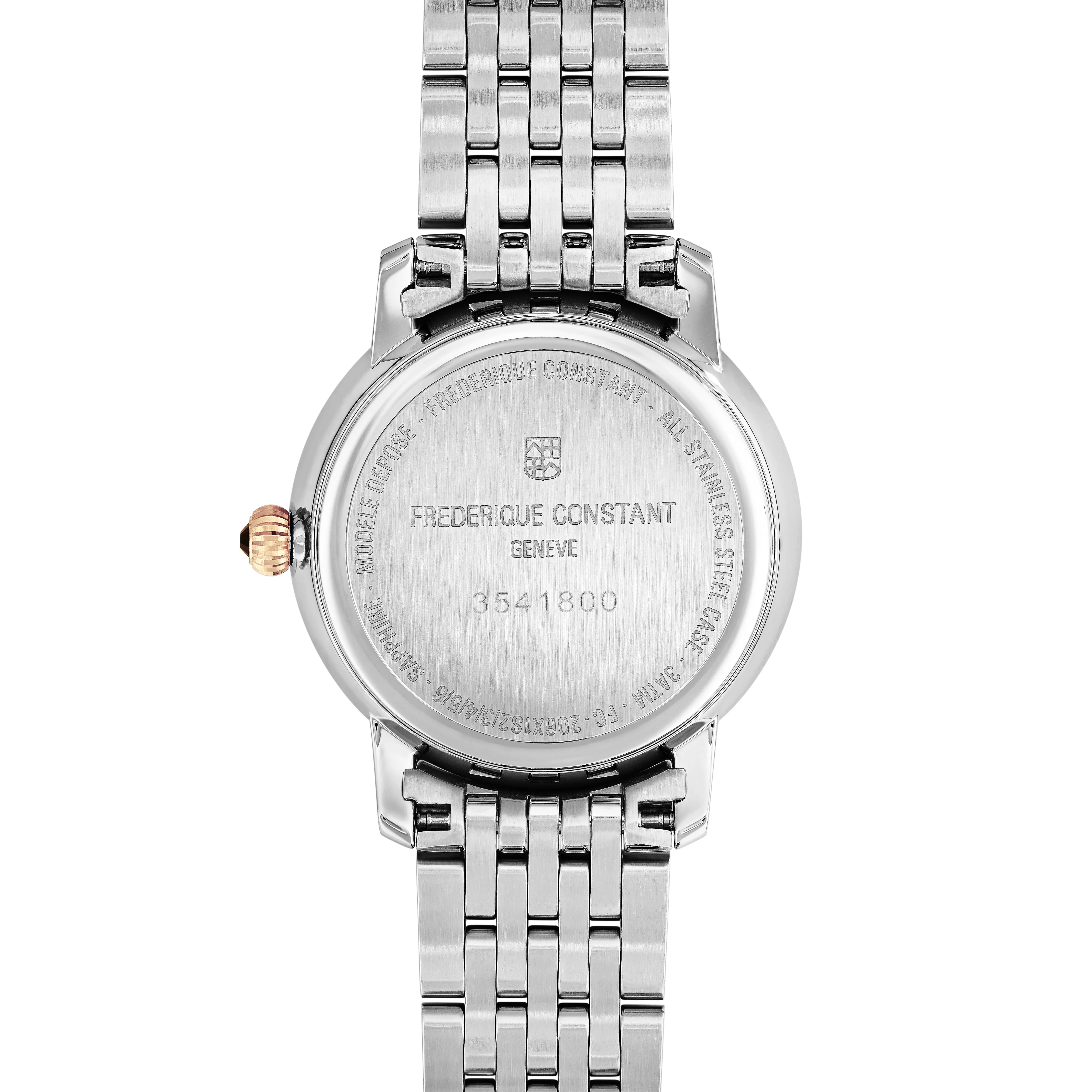 Frederique Constant Ladies Fc Slimline Moonphase Two-Tone Watch FC-206MPWD1S2B