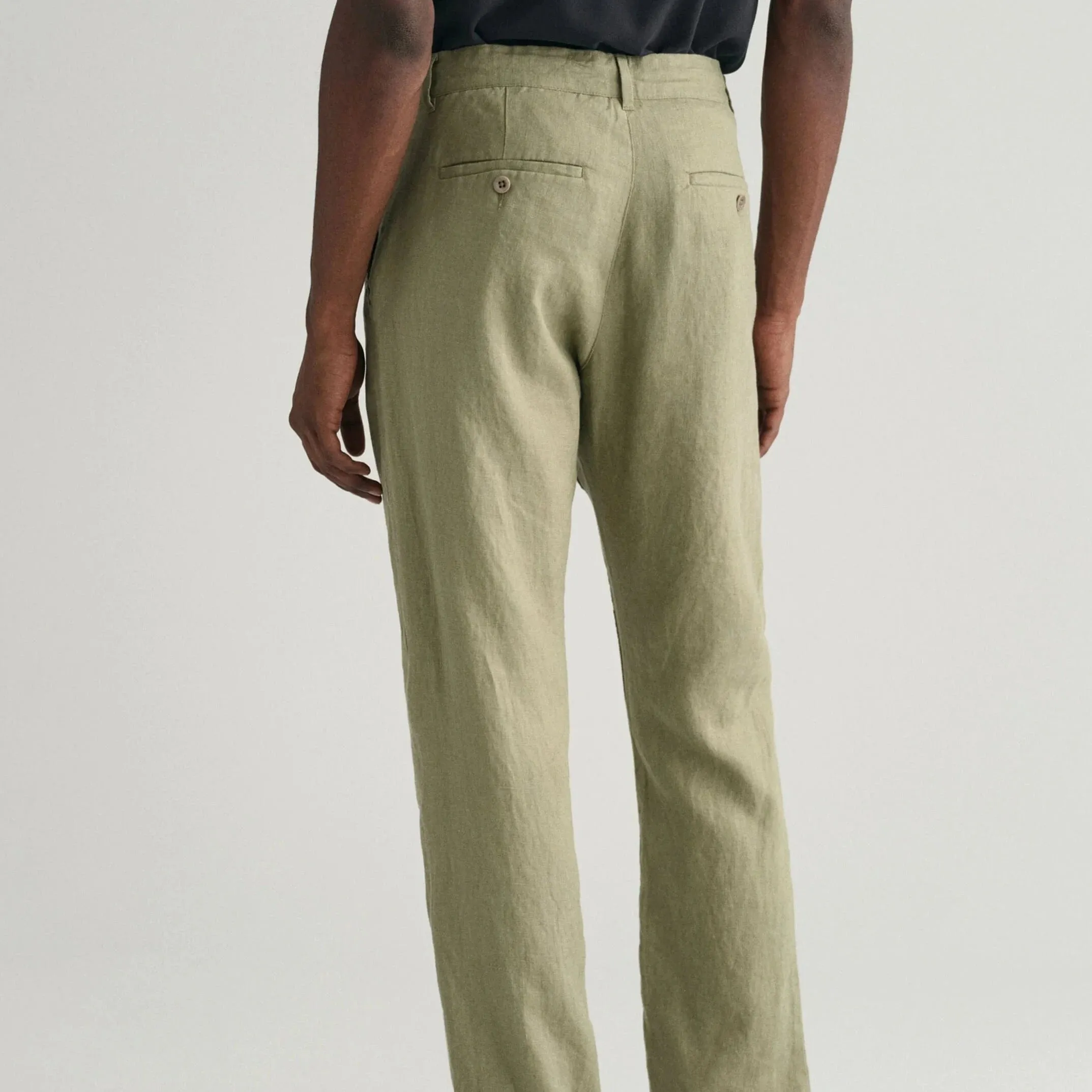 GANT Relaxed Fit Linen Drawstring Pants in Dried Clay