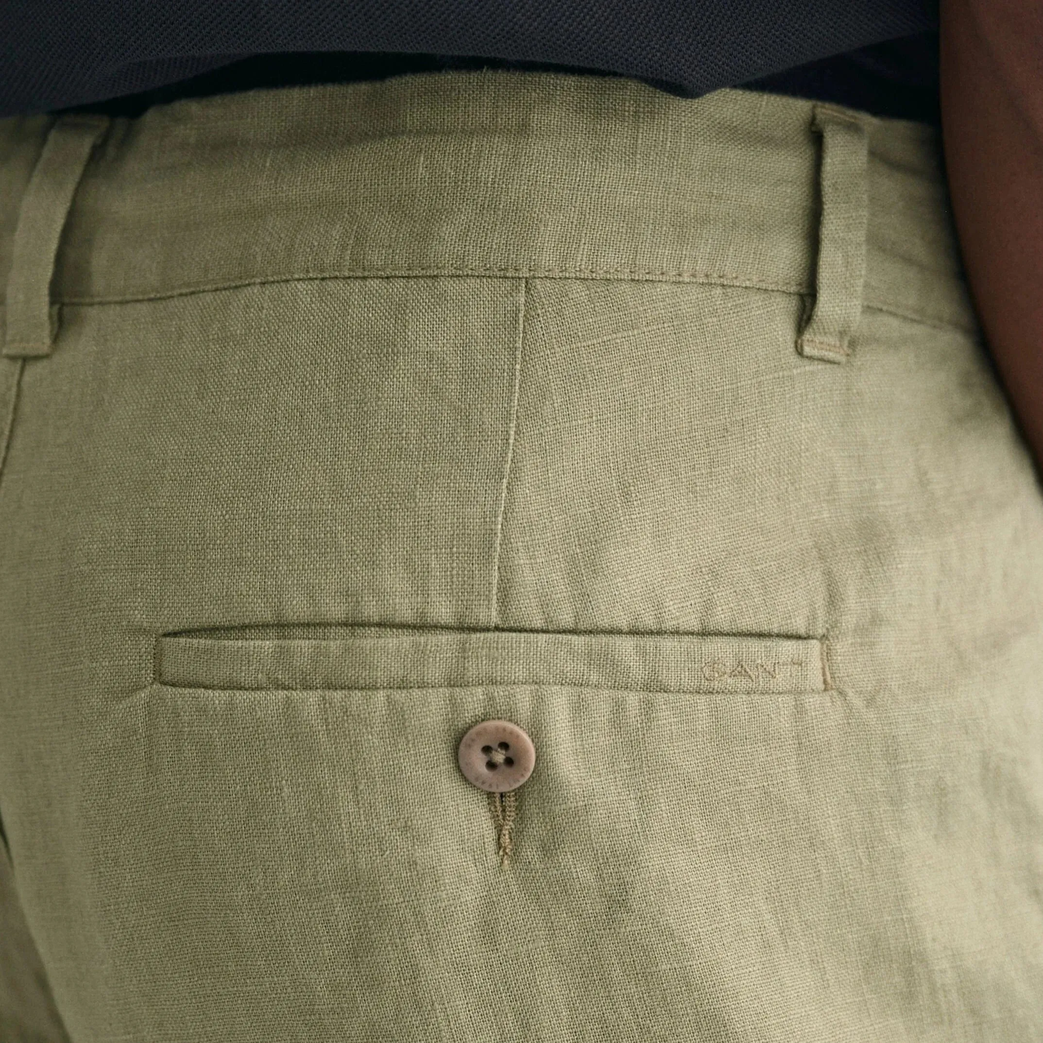 GANT Relaxed Fit Linen Drawstring Pants in Dried Clay