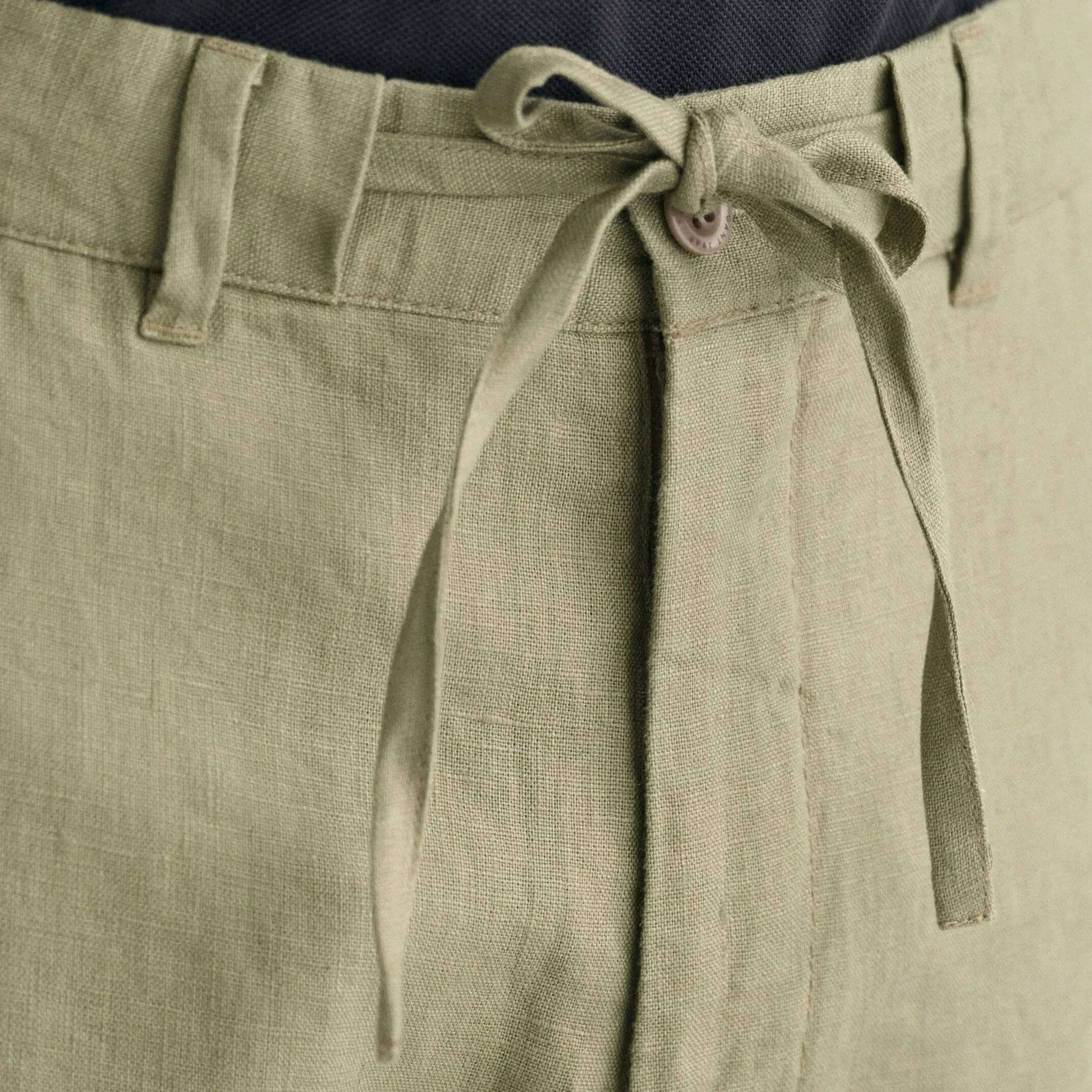 GANT Relaxed Fit Linen Drawstring Pants in Dried Clay