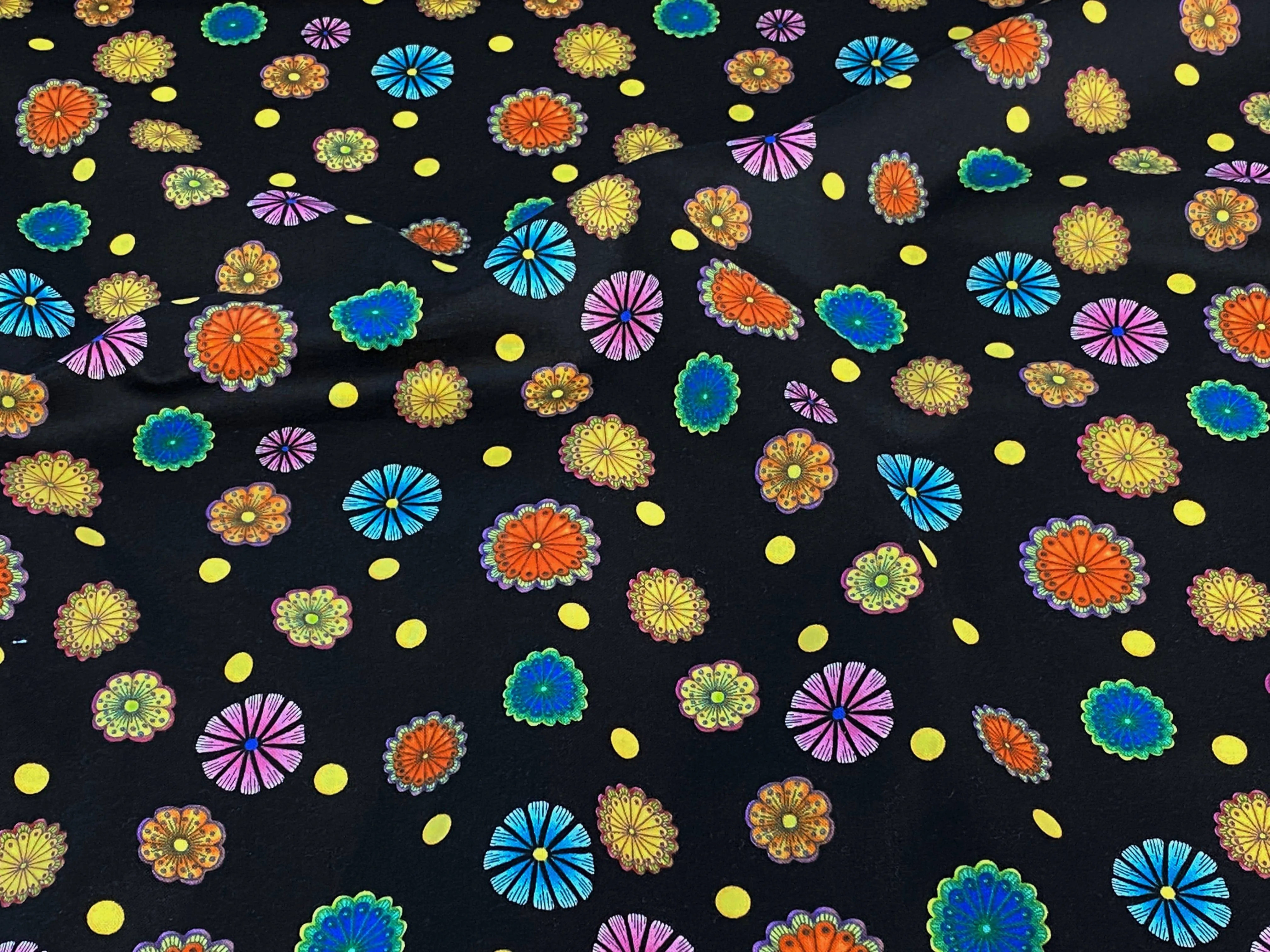 Geometric Floral - Korean Patchwork Cotton