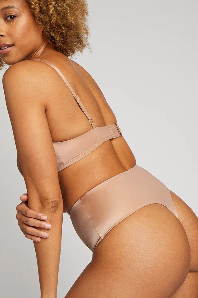 Glacé High-Waist Thong in Buff