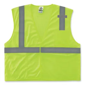 Glowear 8210hl Class 2 Economy Mesh Hook And Loop Vest, Polyester, Small/medium, Lime, Ships In 1-3 Business Days